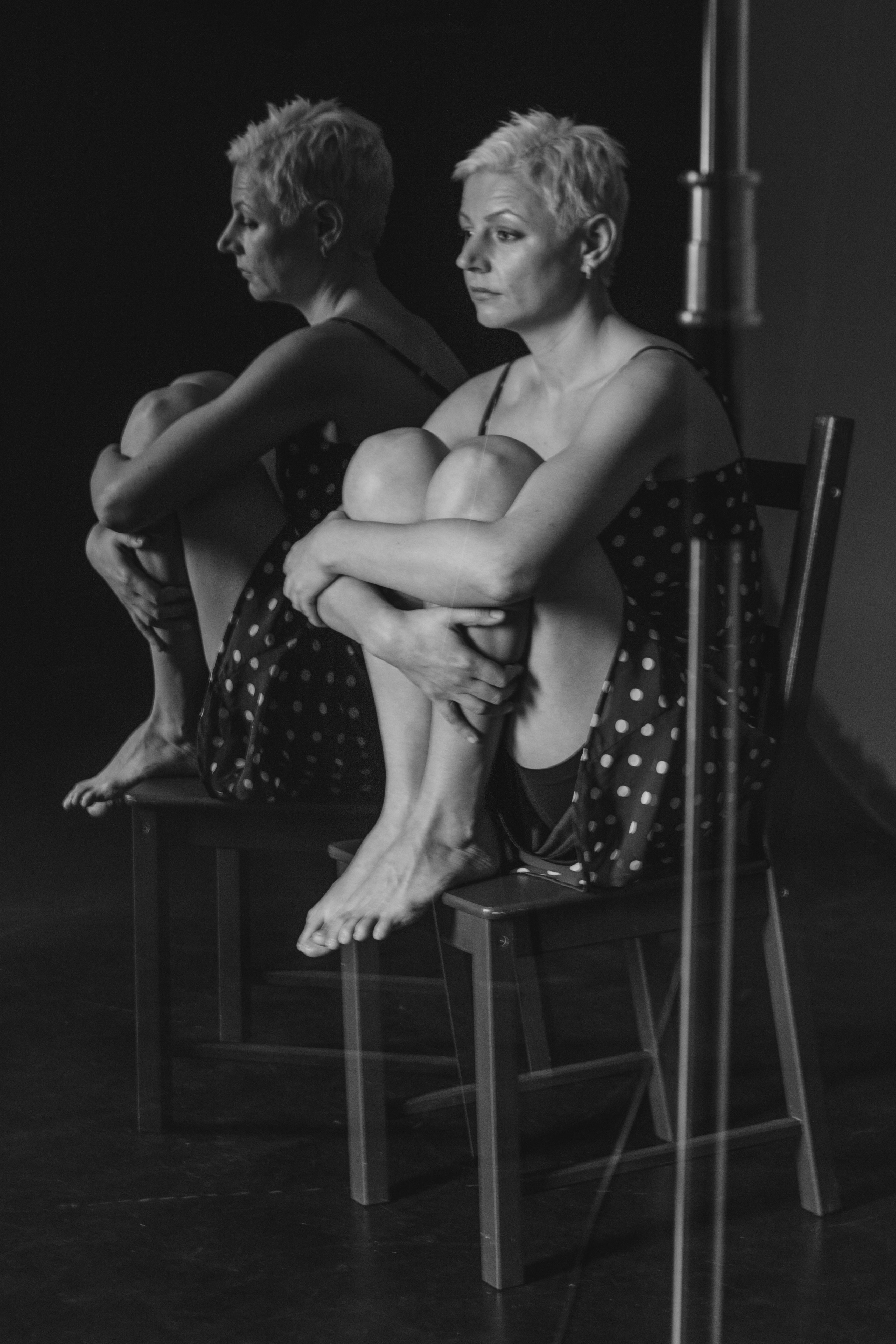 Женский портрет чб студия. Фотограф в Перми Гиренко Людмила