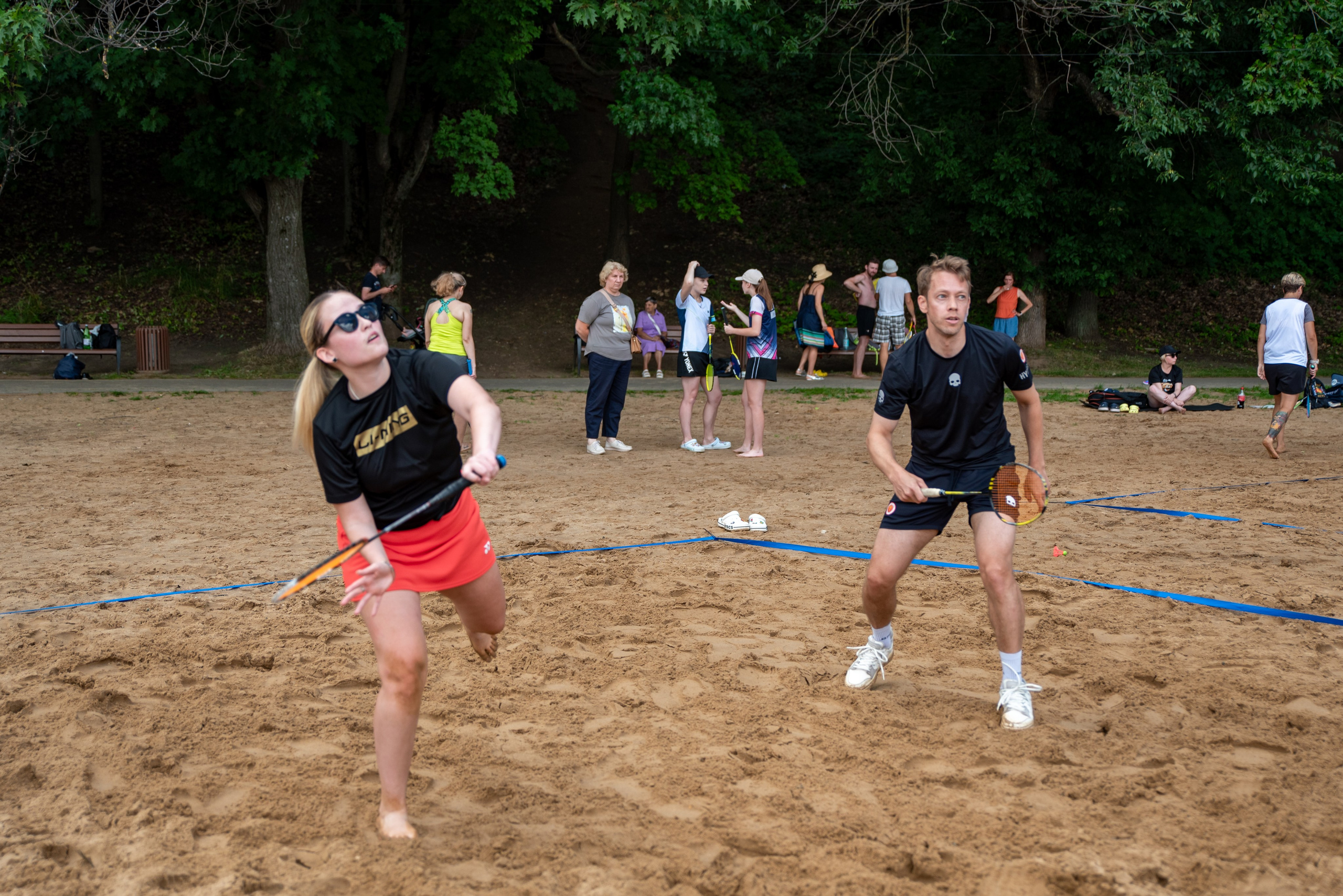 Бадминтон на свежем воздухе. Химки, Московская область. Фотограф Стеценко Наталия. Одинцово, Москва, Московская область