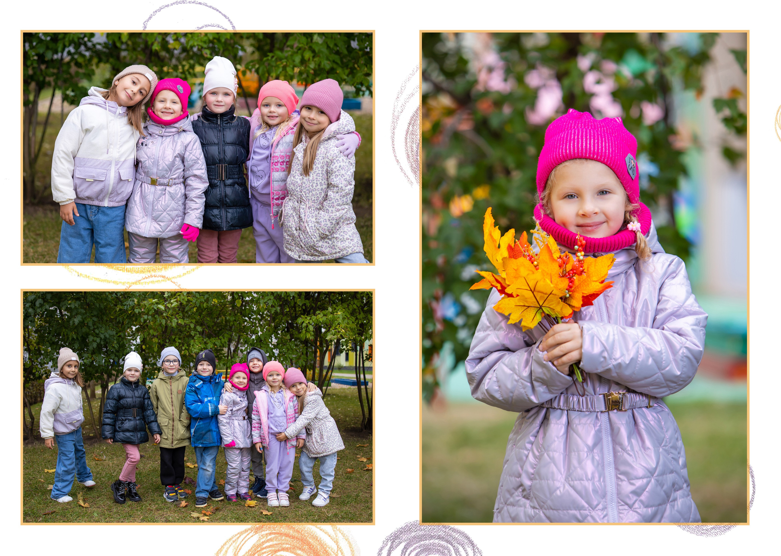 АЛЬБОМ 4 разворота. Вадя и Надя — индивидуальные фотоальбомы для детских садов и школ, полный цикл от съёмки до готового альбома