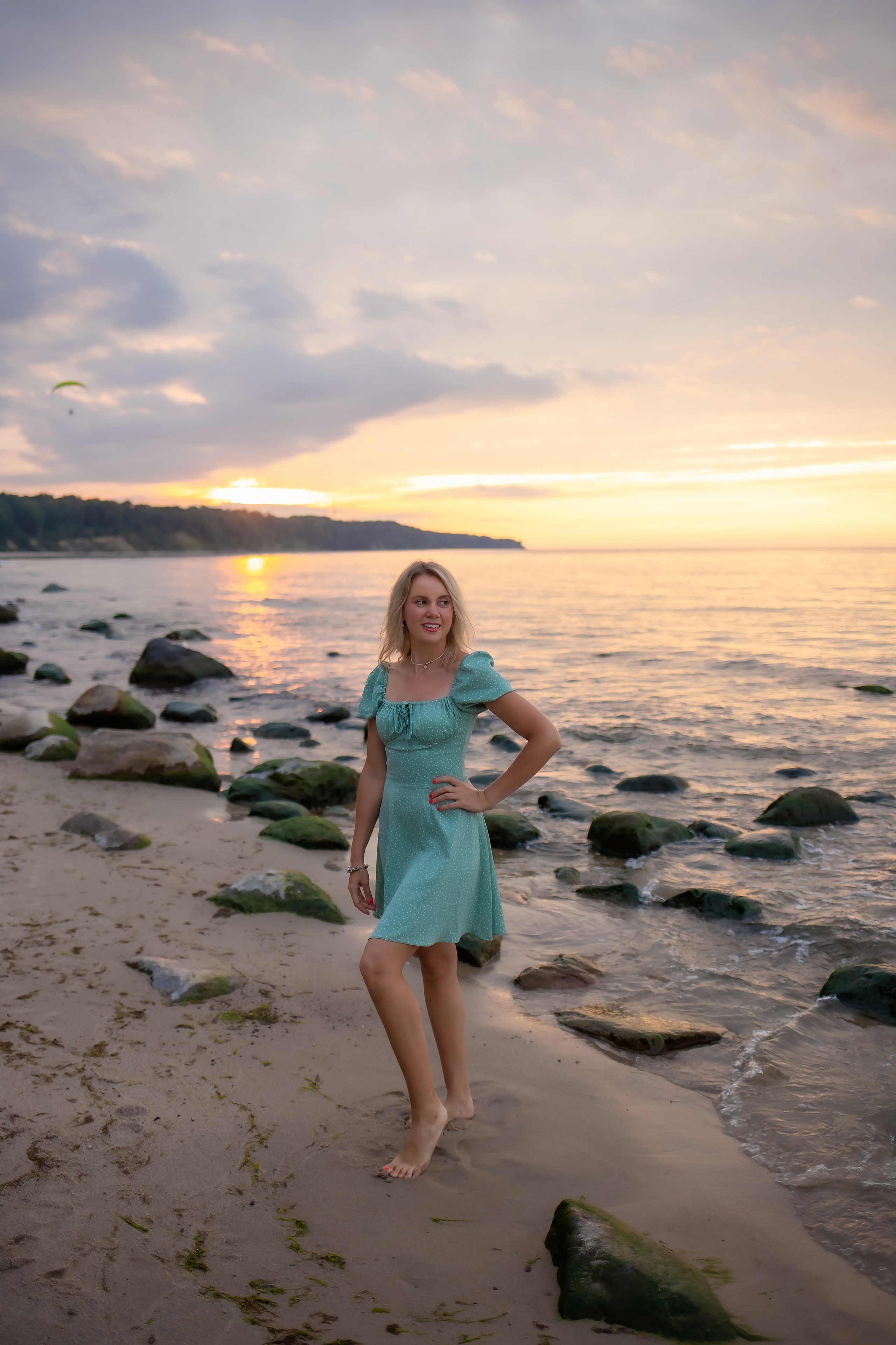 Есеня, Леня и Аня. Закат в Куликово. Фотограф в Калининграде Решетникова Алина