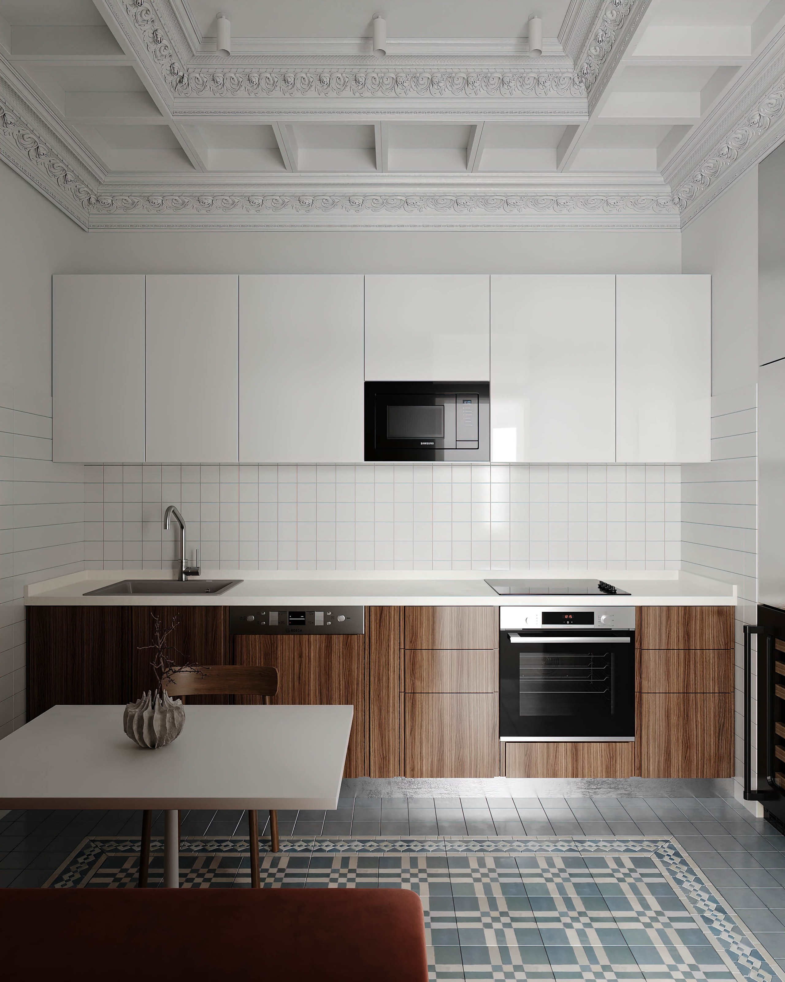 Проект квартиры в старом фонде 160 м²/ Дизайнер: Кристина Саакян. Студия интерьерной визуализации tmshkn.vis