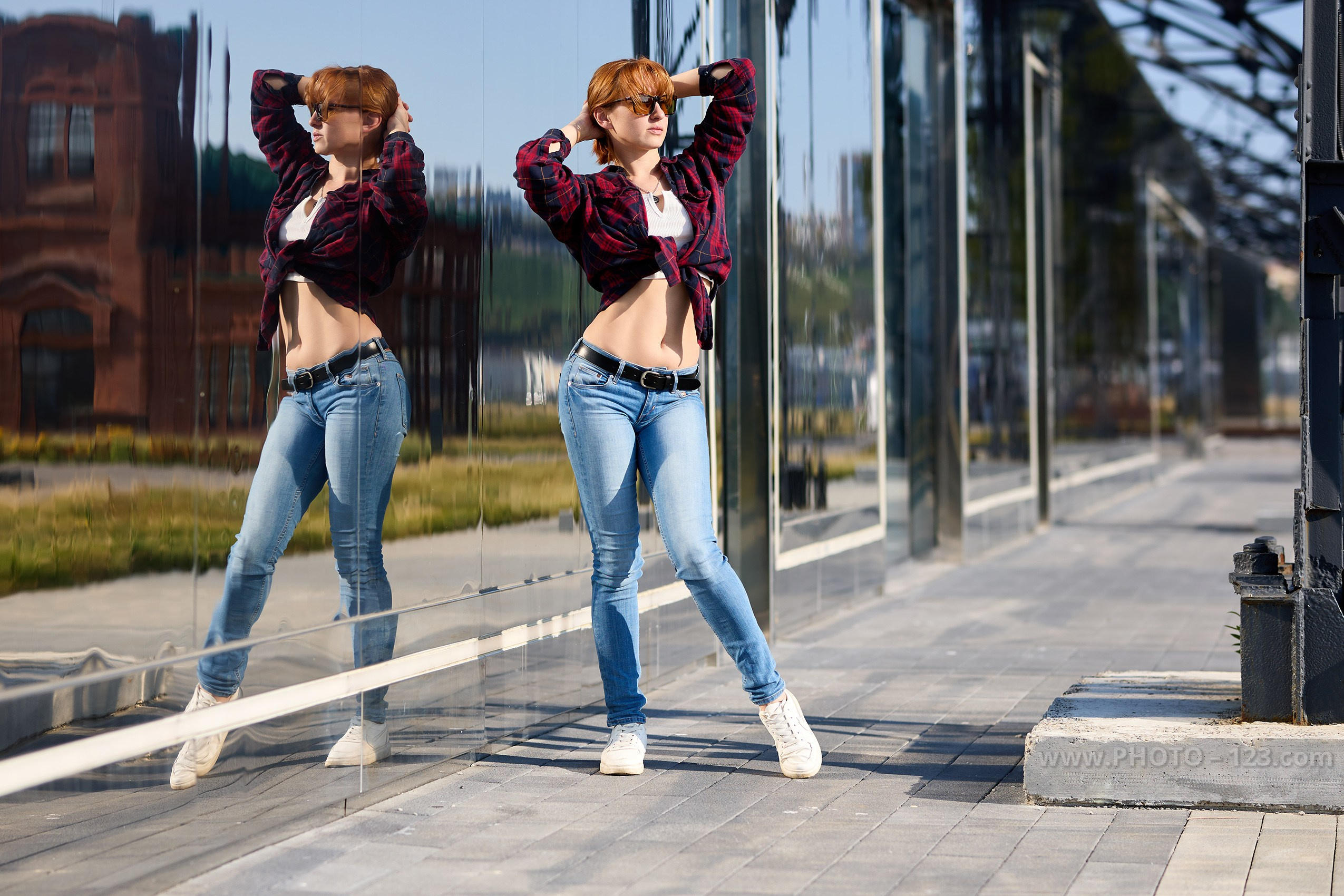 Stylish Redhead Woman in Urban Autumn, Nizhny Novgorod. Photographer, Retoucher & Graphic Designer @photo123pro