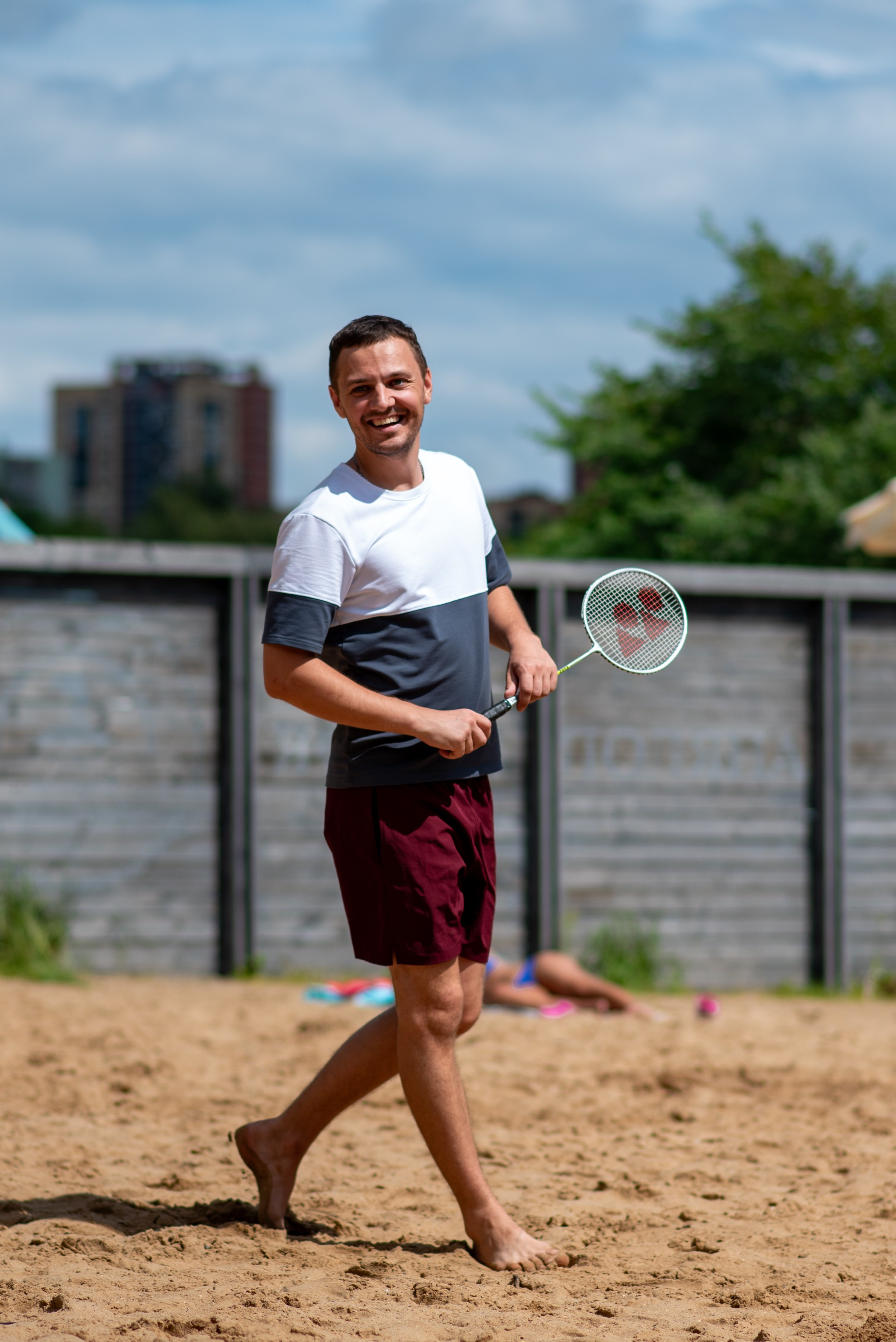 Бадминтон на свежем воздухе. Химки, Московская область. Фотограф Стеценко Наталия. Одинцово, Москва, Московская область