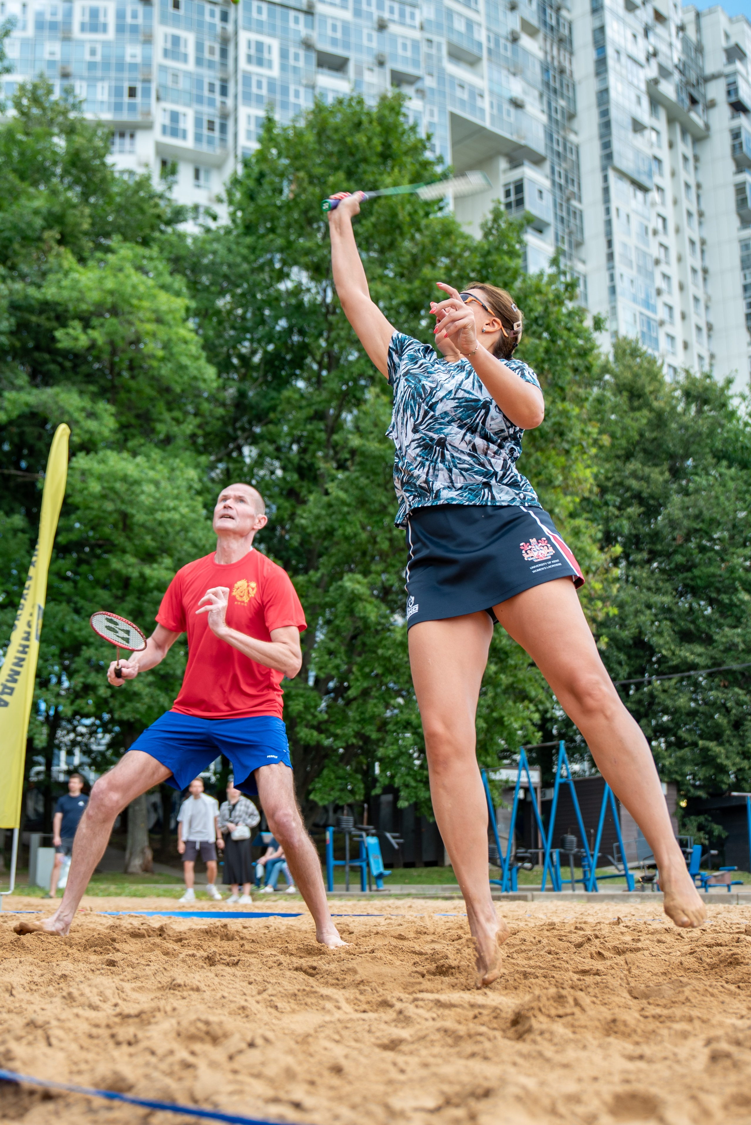 Бадминтон на свежем воздухе. Химки, Московская область. Фотограф Стеценко Наталия. Одинцово, Москва, Московская область
