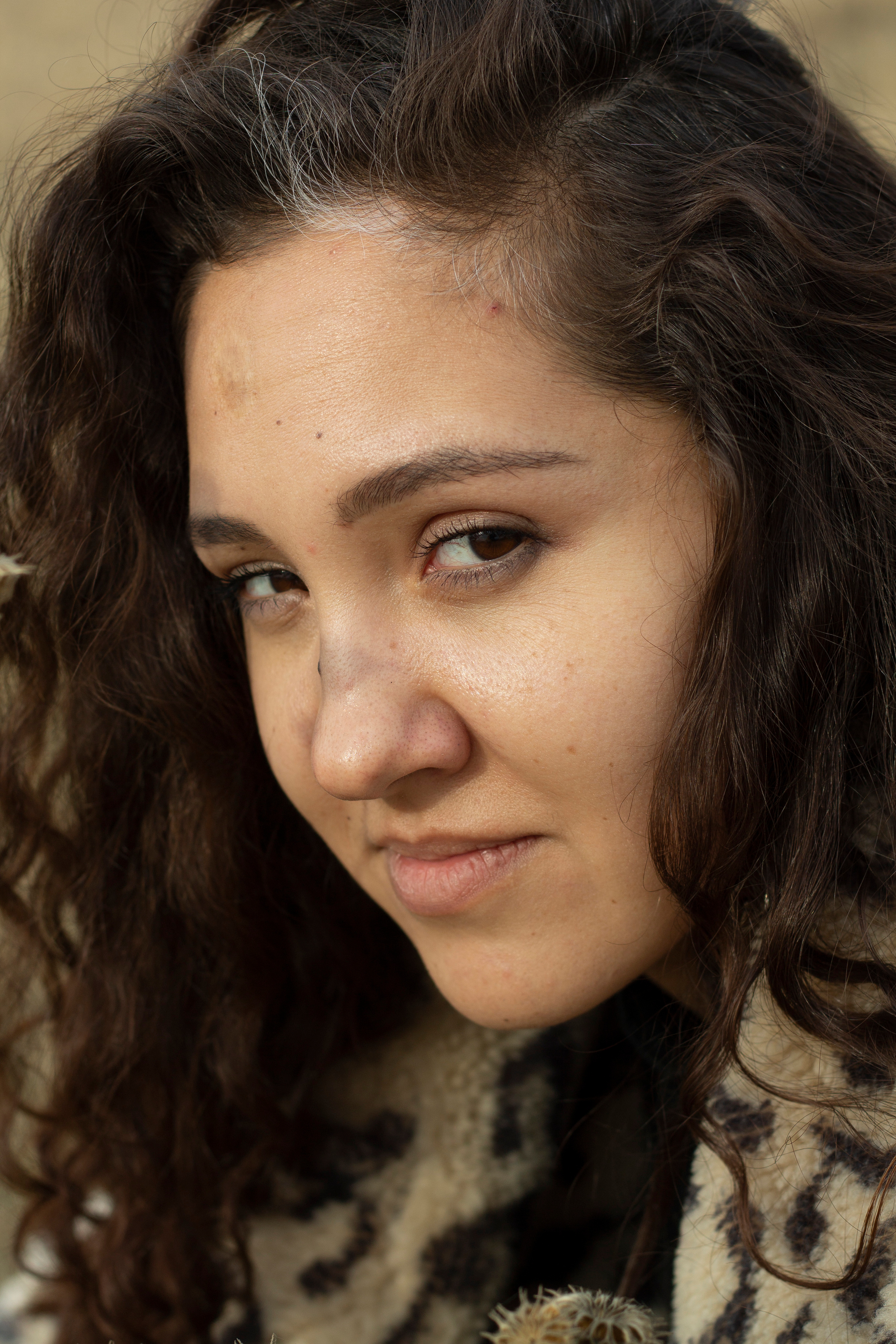 portrait of curly girl by Anna Karamurzina
