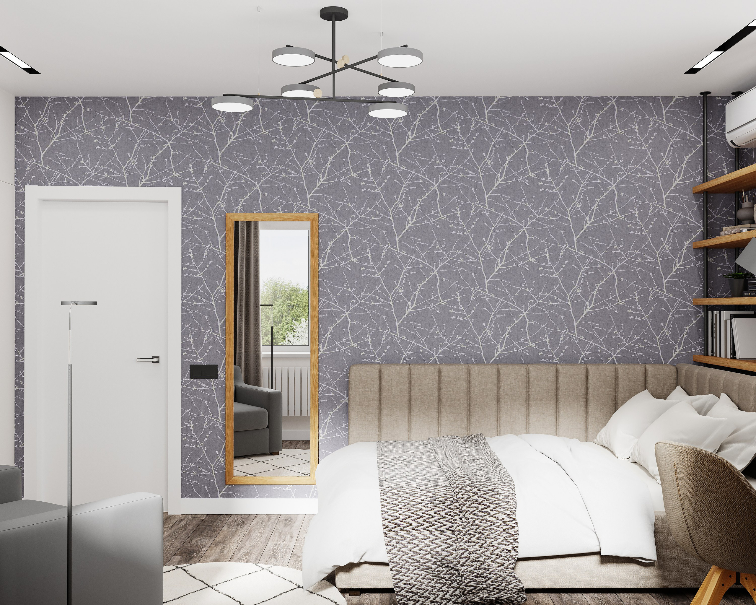 Визуализация спальных комнат 53 m². Заказать 3d визуализацию интерьеров — Дарья Веденёва