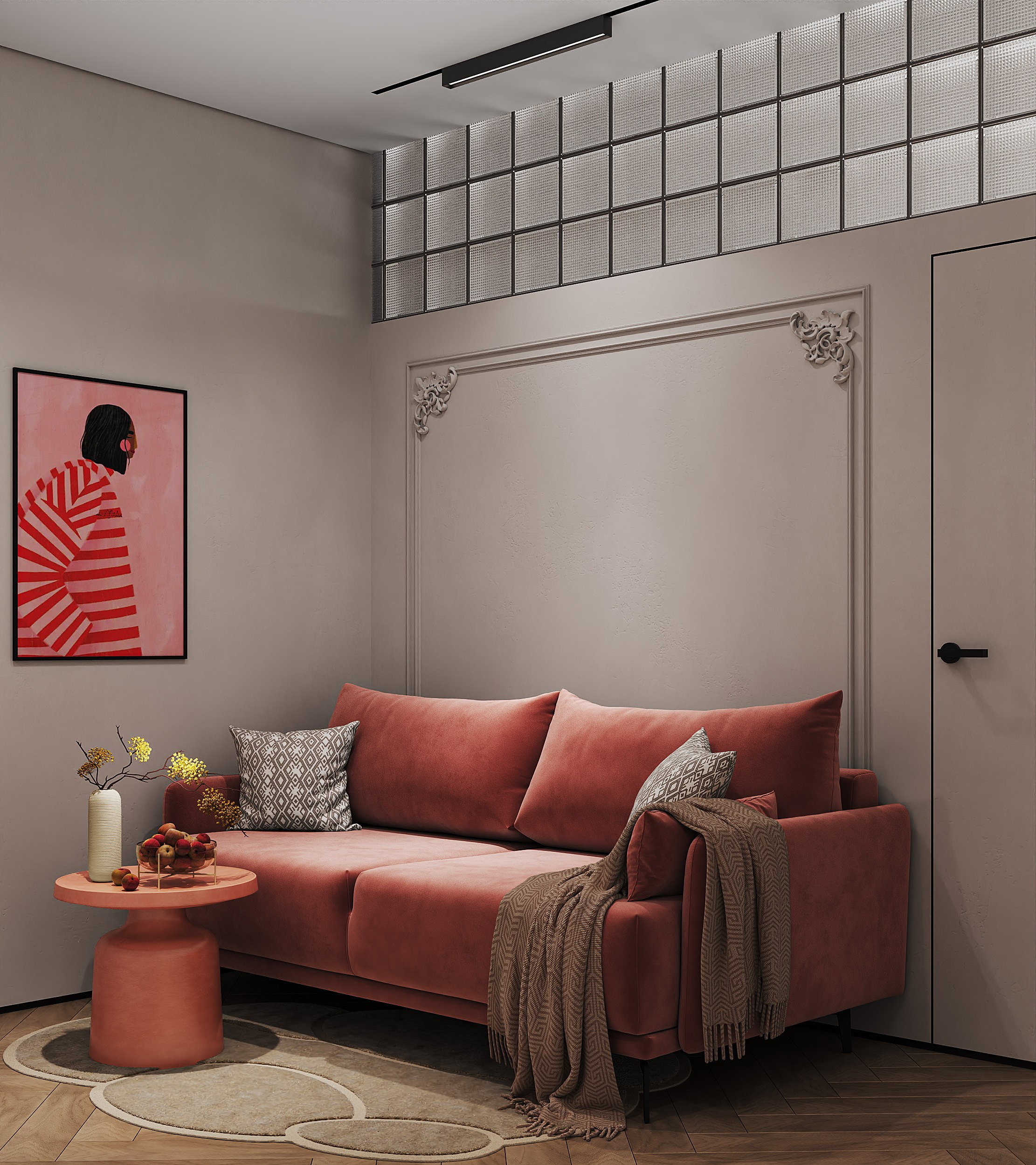 Яркая, сочная и уютная 1-комнатная квартира 🧡