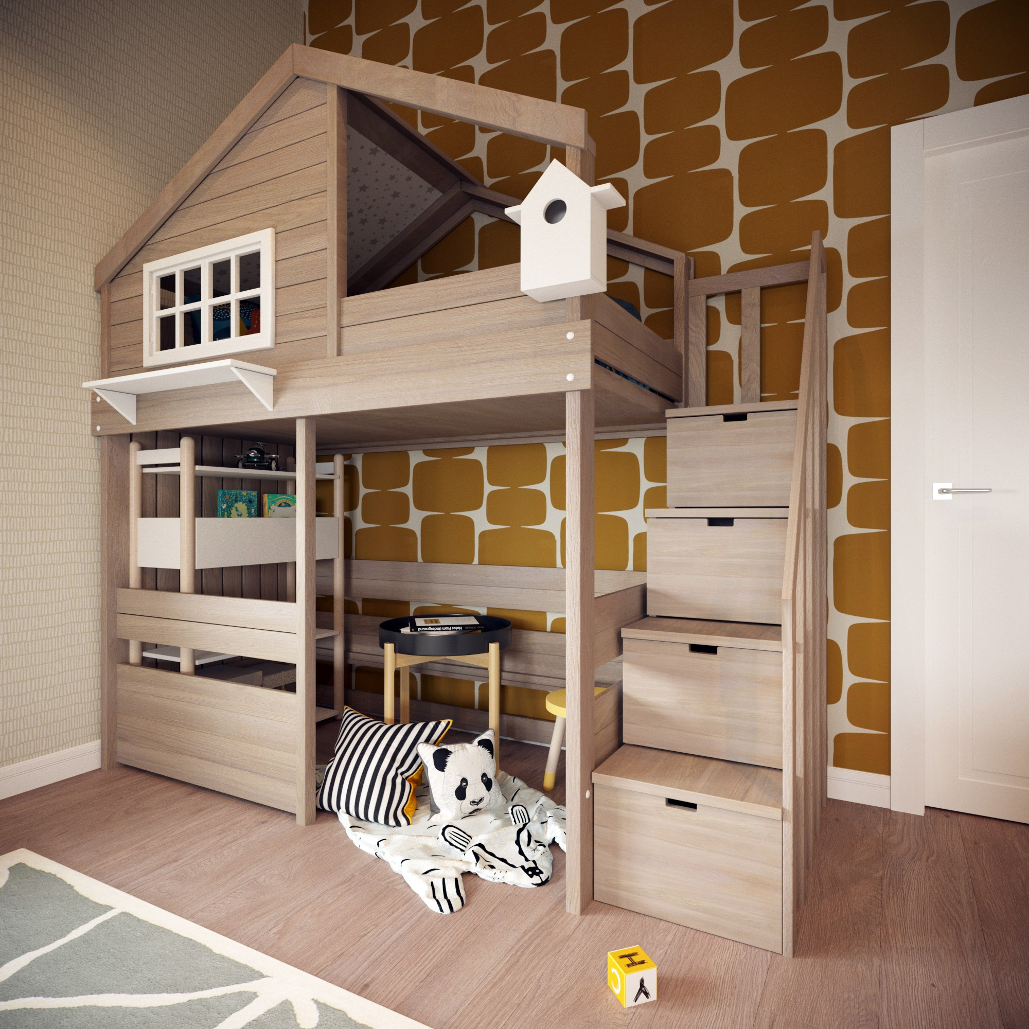 Детская по проекту Геворгян Арпины. Визуализатор Векшина Елена