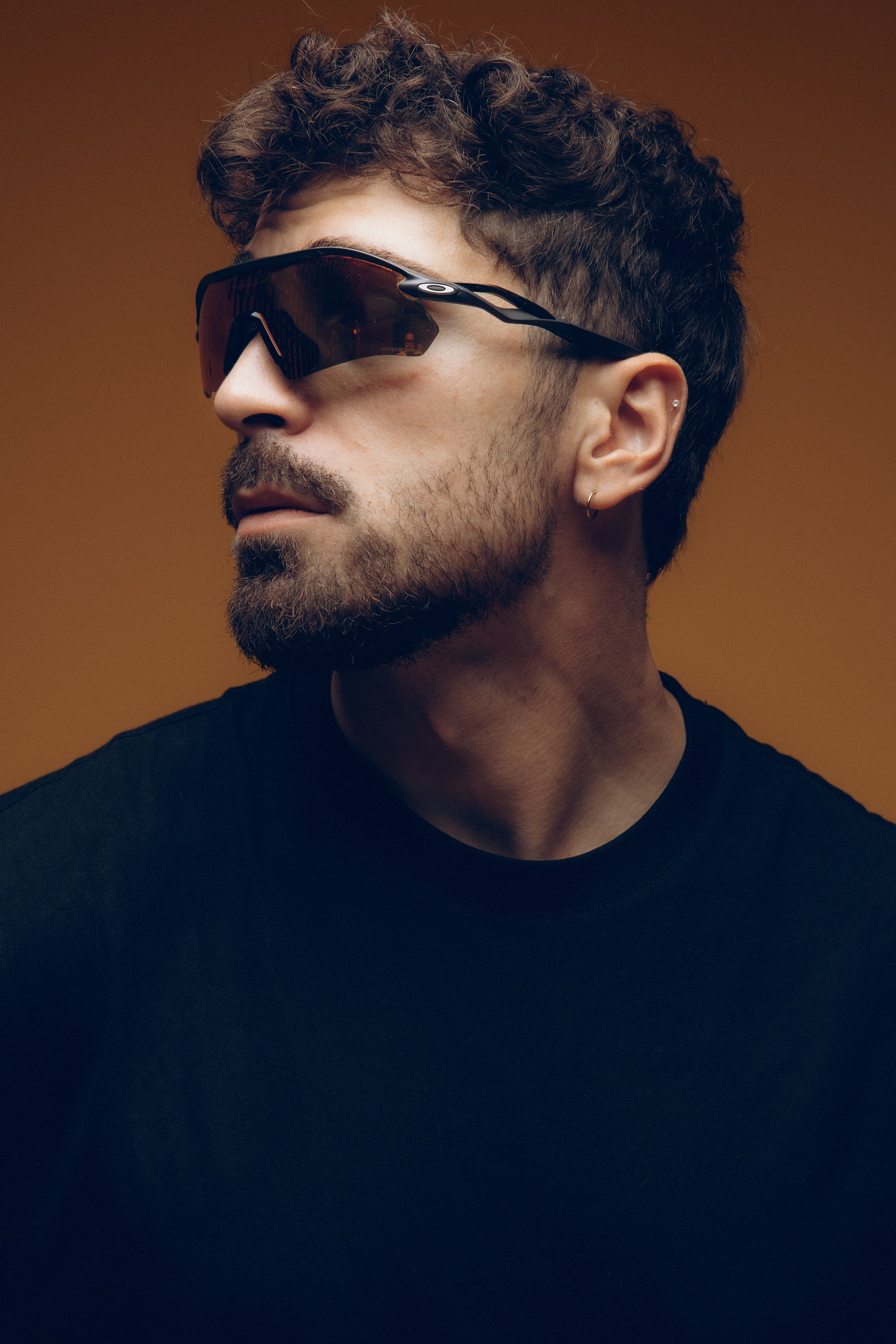 Fashion-inspired photography of a DJ in Barcelona