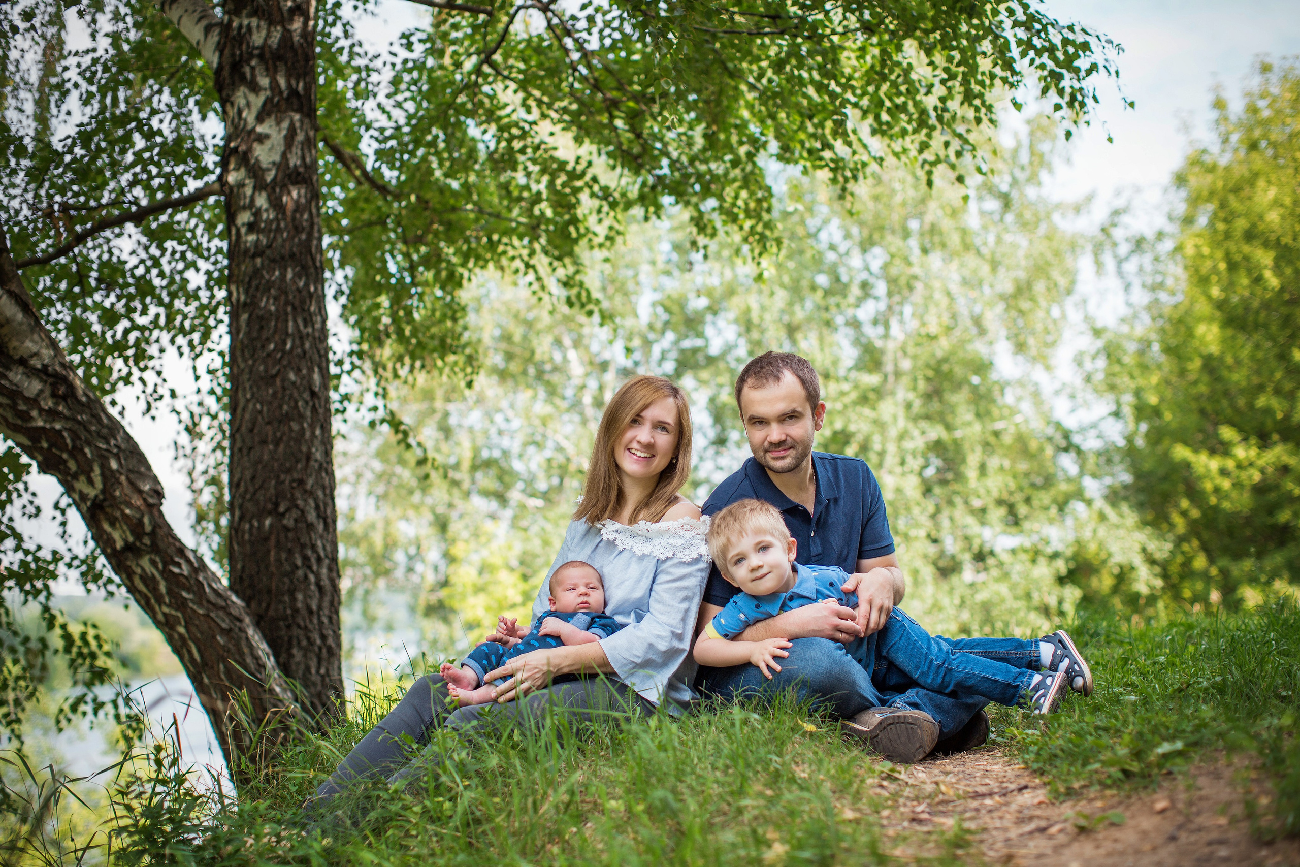 Евгения и семья. Фотограф на Крещение, семейный фотограф в Москве