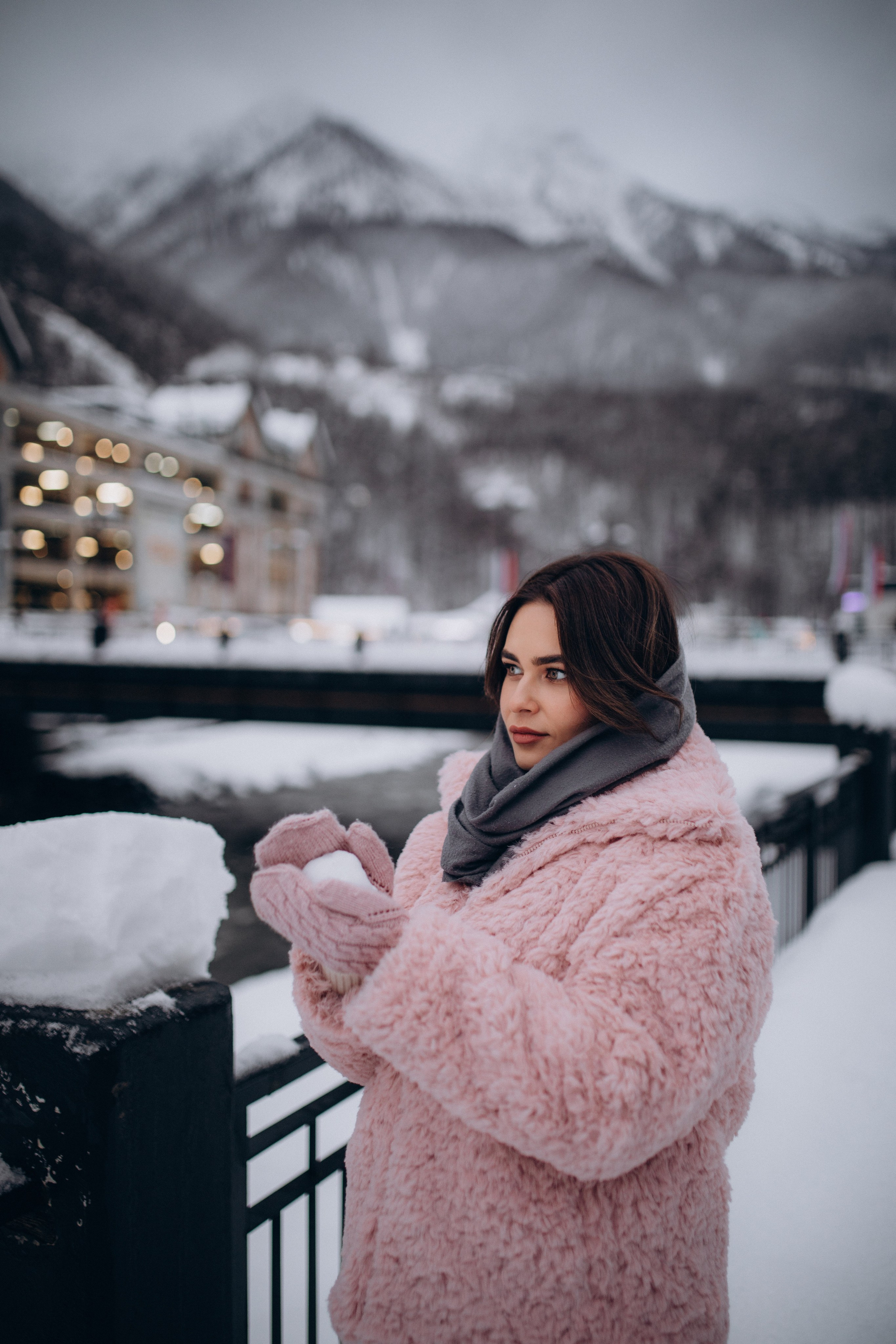 Зимняя прогулка на Розе Хутор с Кристиной. Фотограф Елизавета Балакир