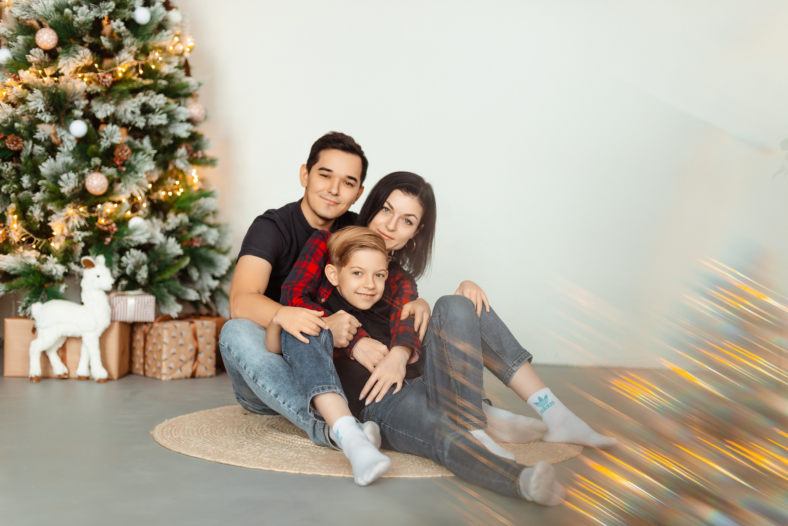 Фотосессия в новогодней студии | Лера, Стёпа и Максим. Фотограф в Самаре | Катерина Гущина