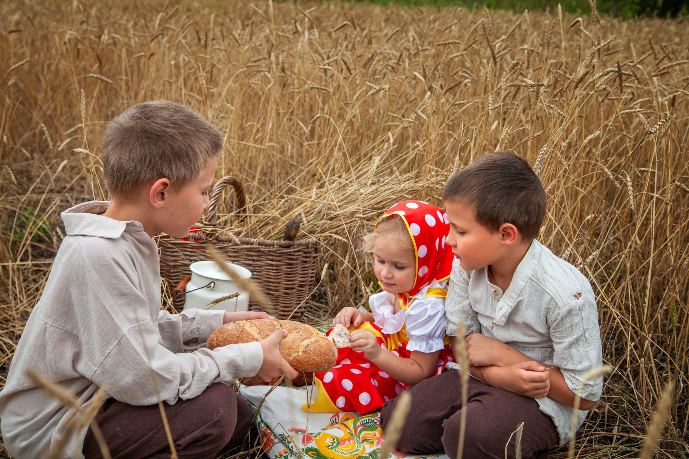 Дети в поле. Детский и семейный фотограф в Бердске и Новосибирске Дарья Гребнева