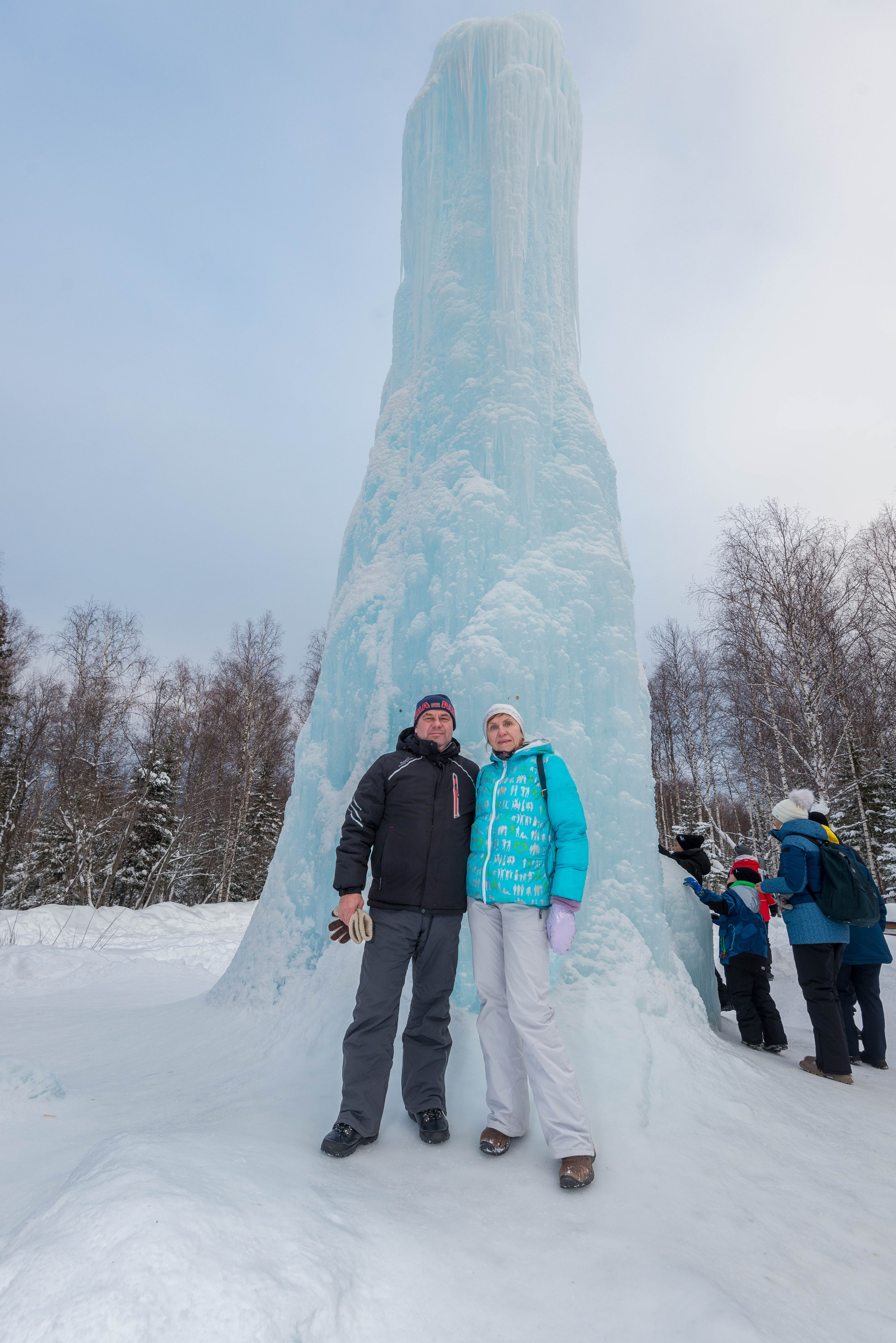 Таганай Семибратка, Парк Бажова, ледяной фонтан 06.01.2024. Свадебный фотограф на Урале Виктор Соколов
