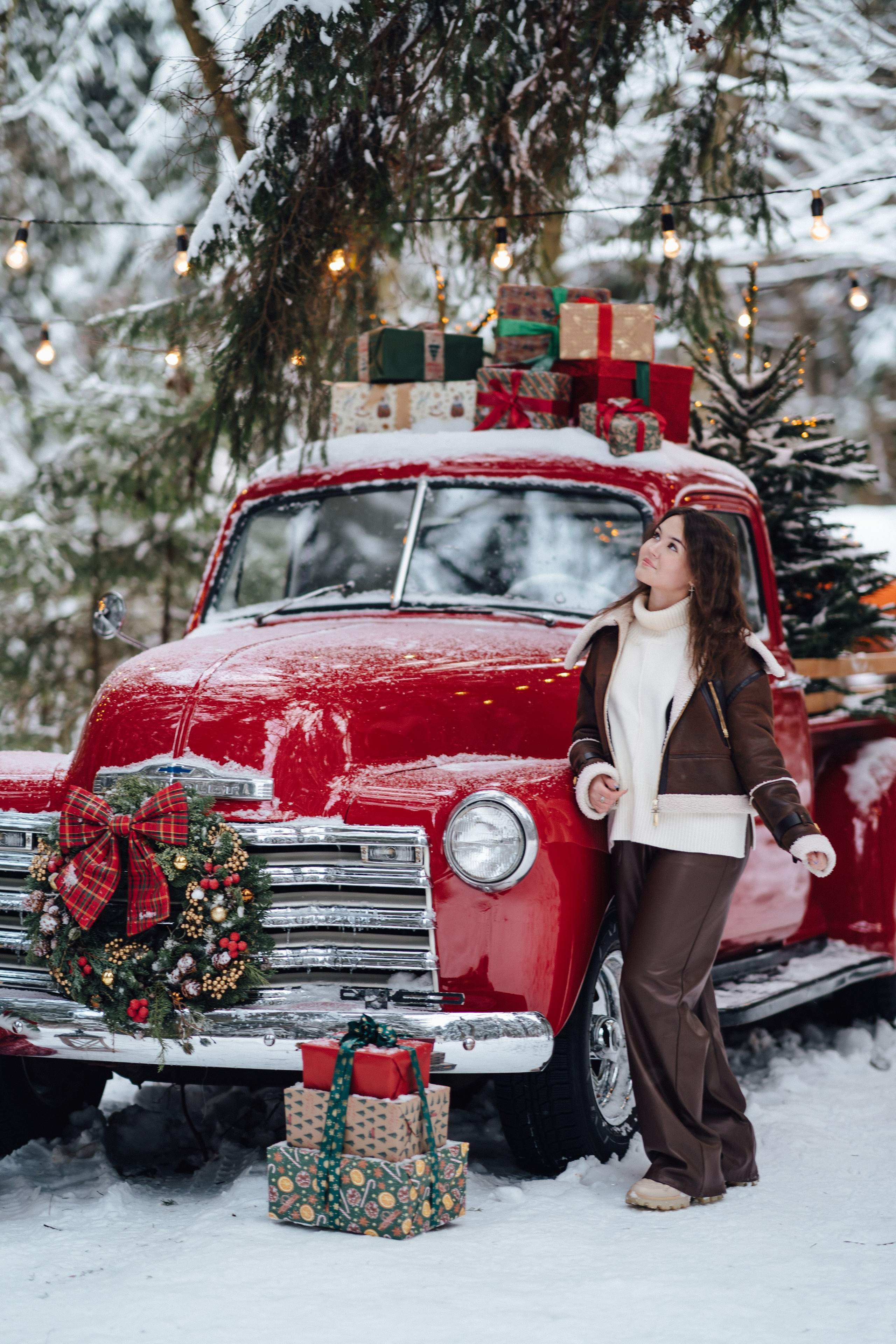 New Year. Red Car. Творческий фотограф взрослых и детей в Москве Анна Блифернец