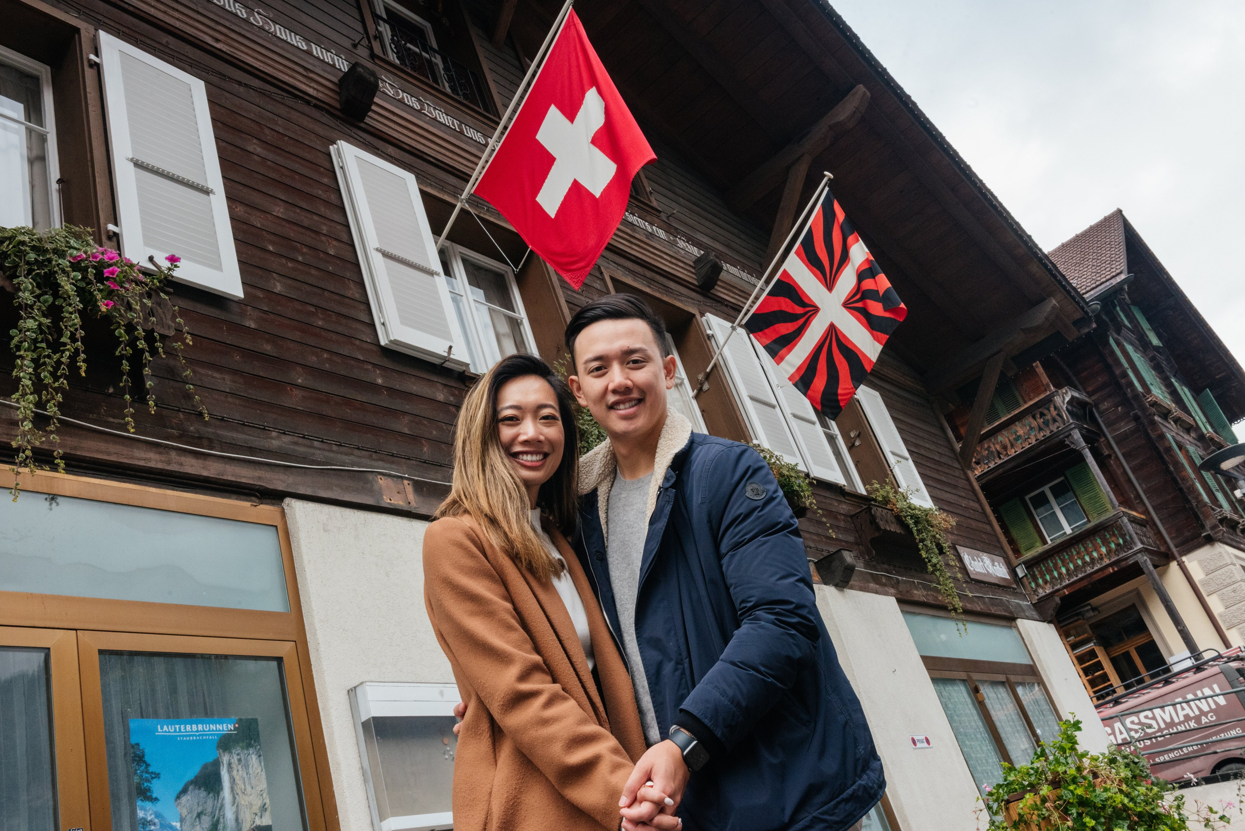 Tina & Wesley (Wengen, Lauterbrunnen). Photographer in Interlaken area