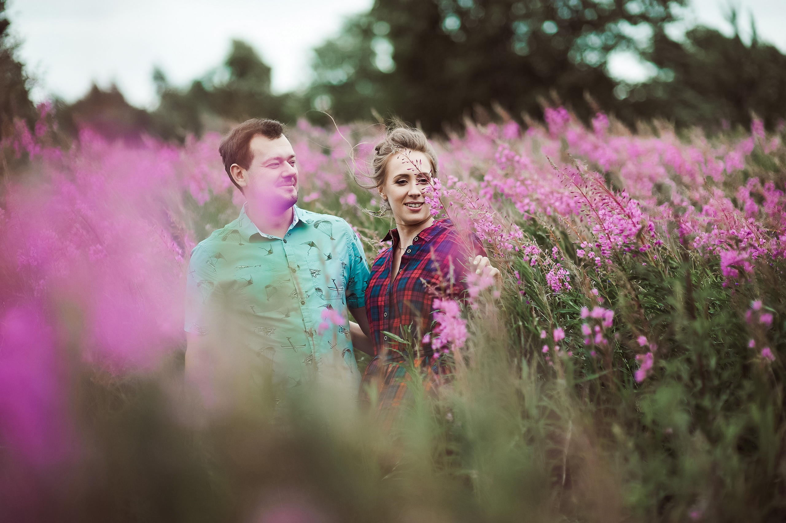 Александра и Вячеслав (фотосессия Love story на природе). Портретный, семейный и свадебный фотограф в Санкт-Петербурге и в Пушкине Ширяев Денис