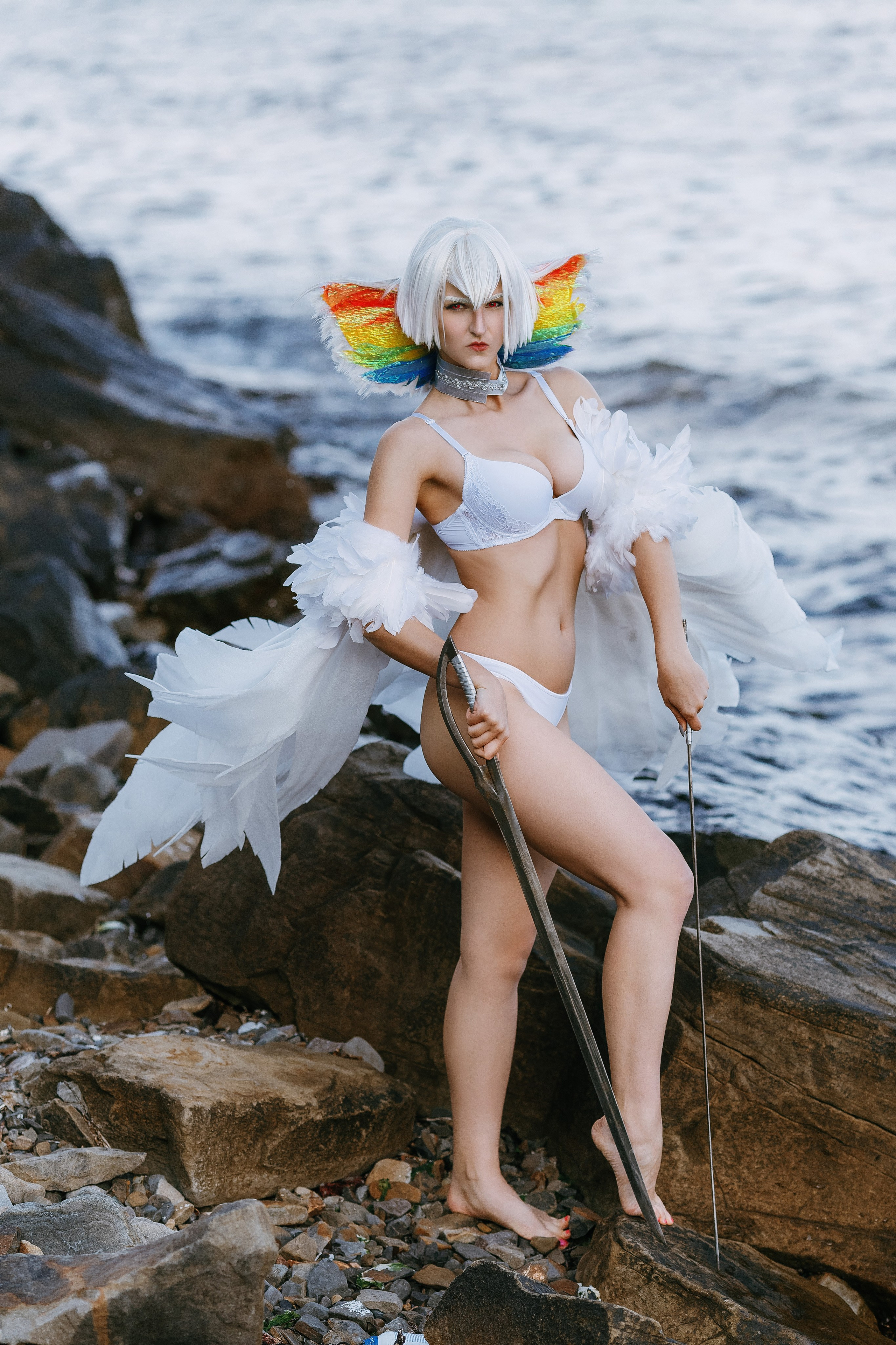 Рагё Кирюин (Ragyo Kiryuin), (Kill la Kill) - сексуальная косплей фотосессия в купальнике на море