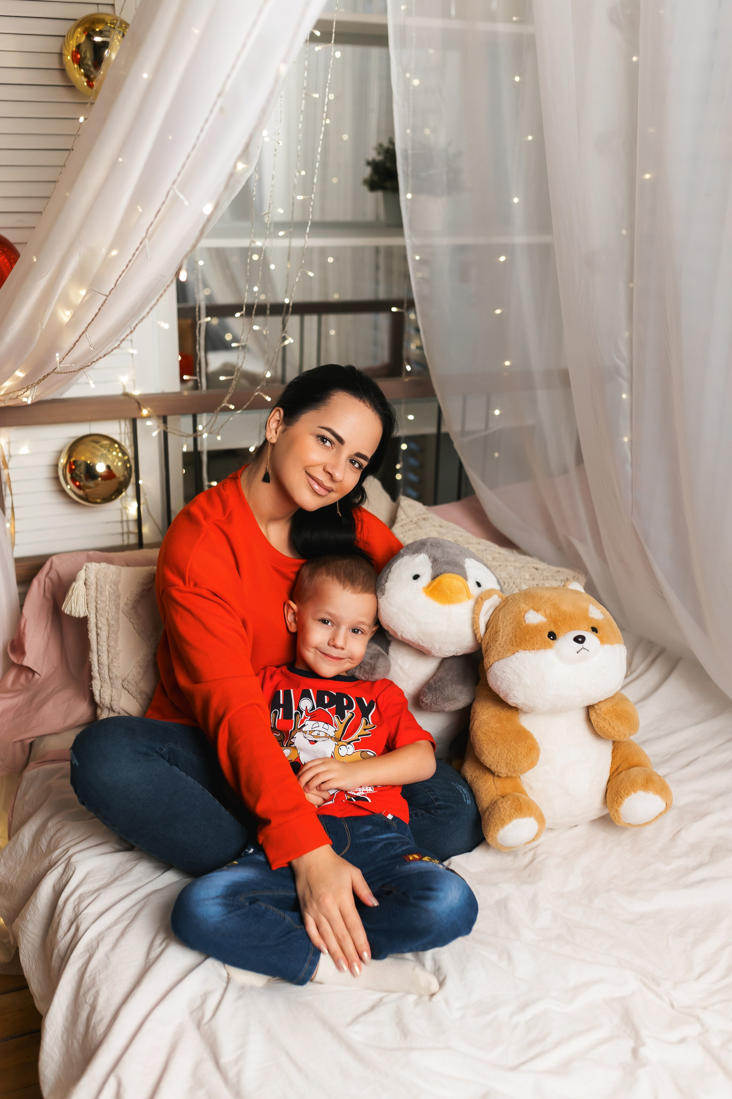 Новогодний фотосет двух семей. Свадебный фотограф в Хабаровске