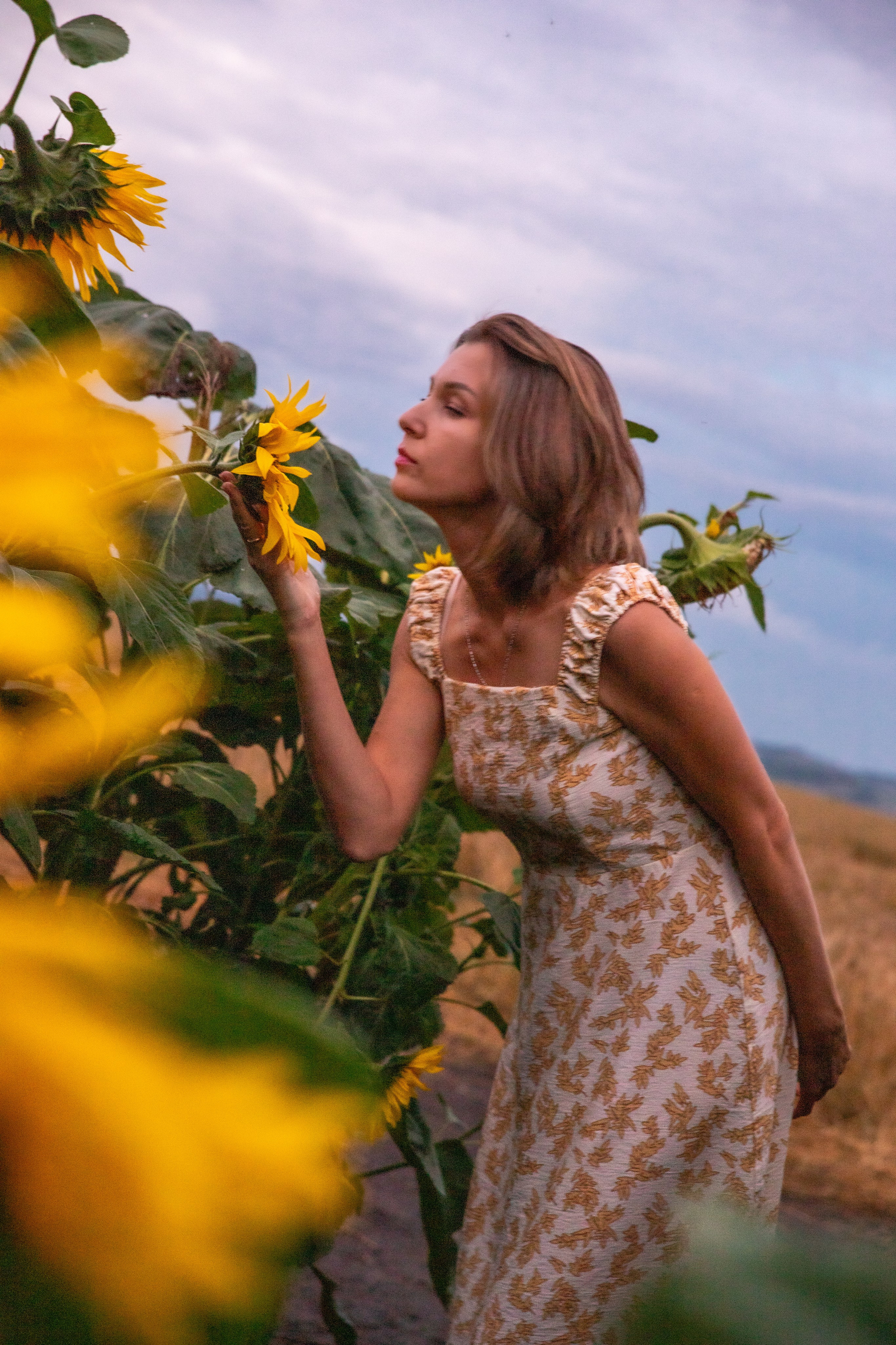 Фотосет в подсолнухах. Оксана. Фотограф Лапочкина Татьяна