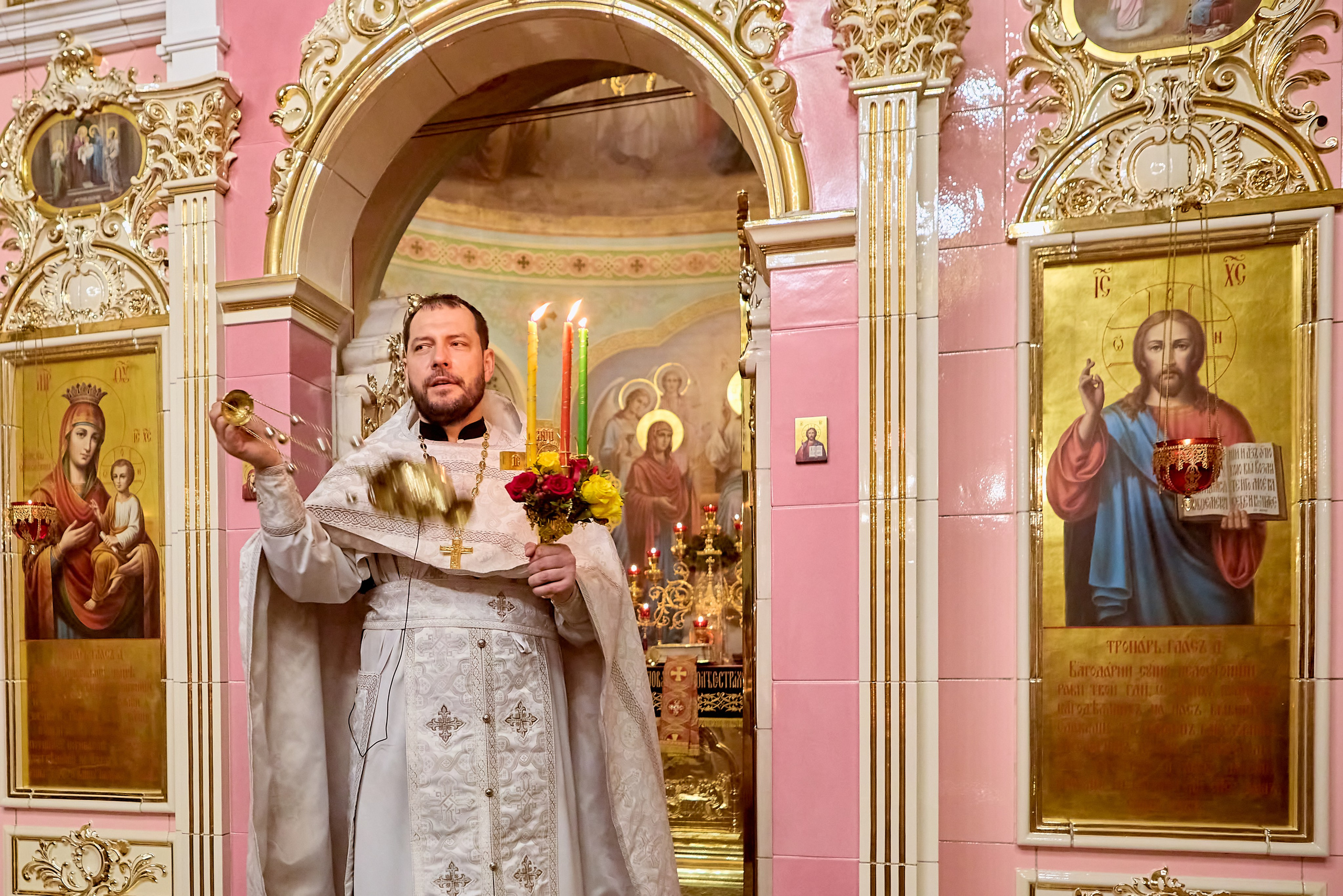 Храм Преподобного Серафима Саровского г. Дзержинск. Пасхальная ночная служба