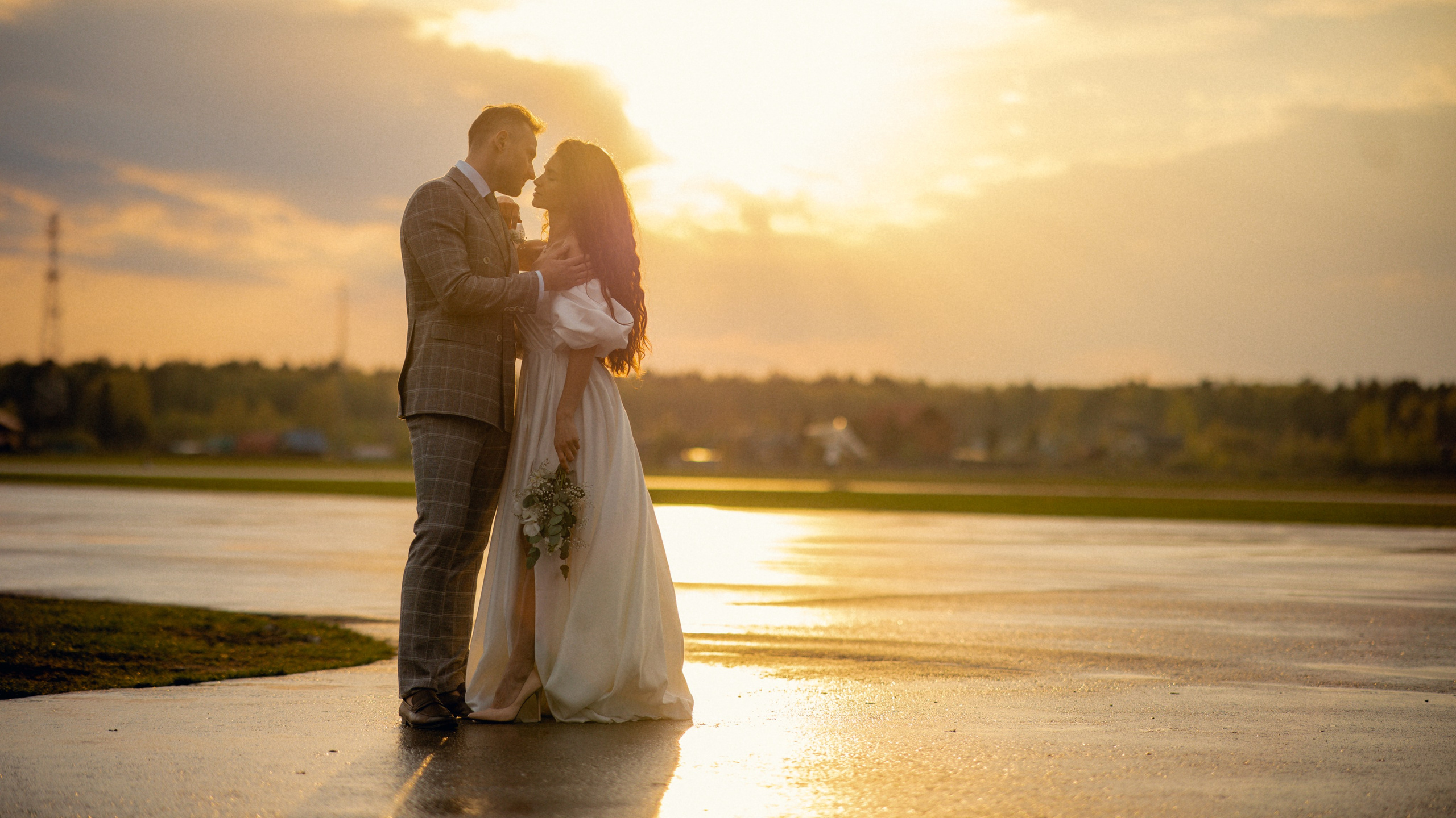 Аэродром. Фотограф Антон Стренковский. Свадебная хроника в Москве