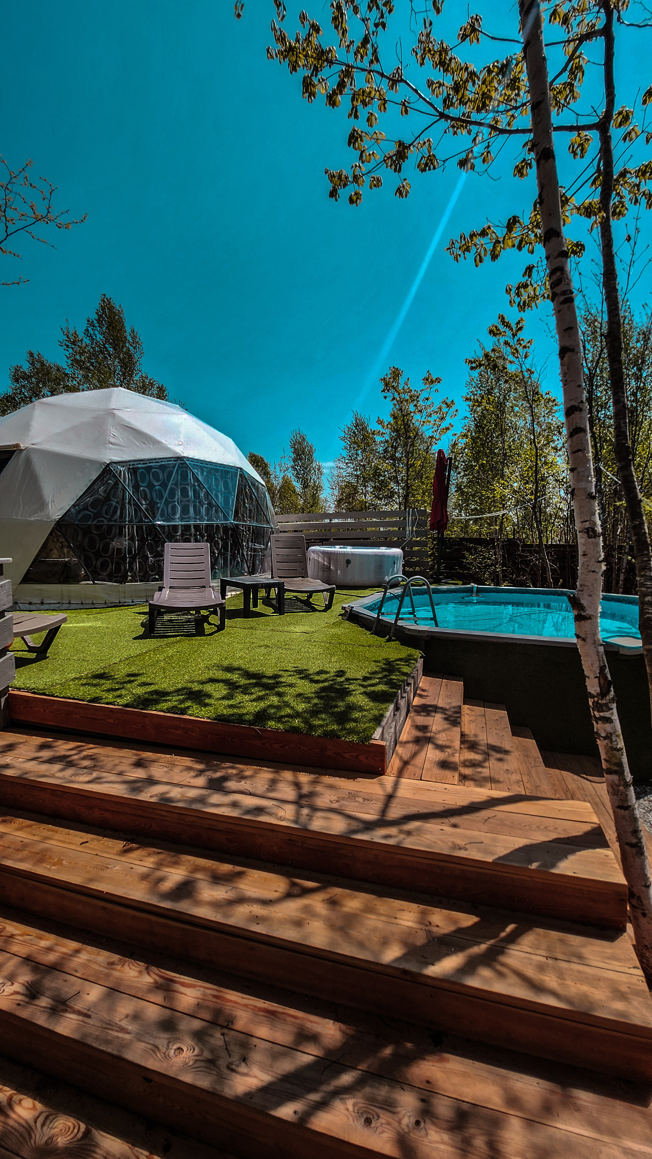Геокупол фото. Вгости. Посуточная аренда дома во Владивостоке, баня с чаном. Теплый бассейн, геокупол. Аренда дома во Владивостоке, Надеждинском районе