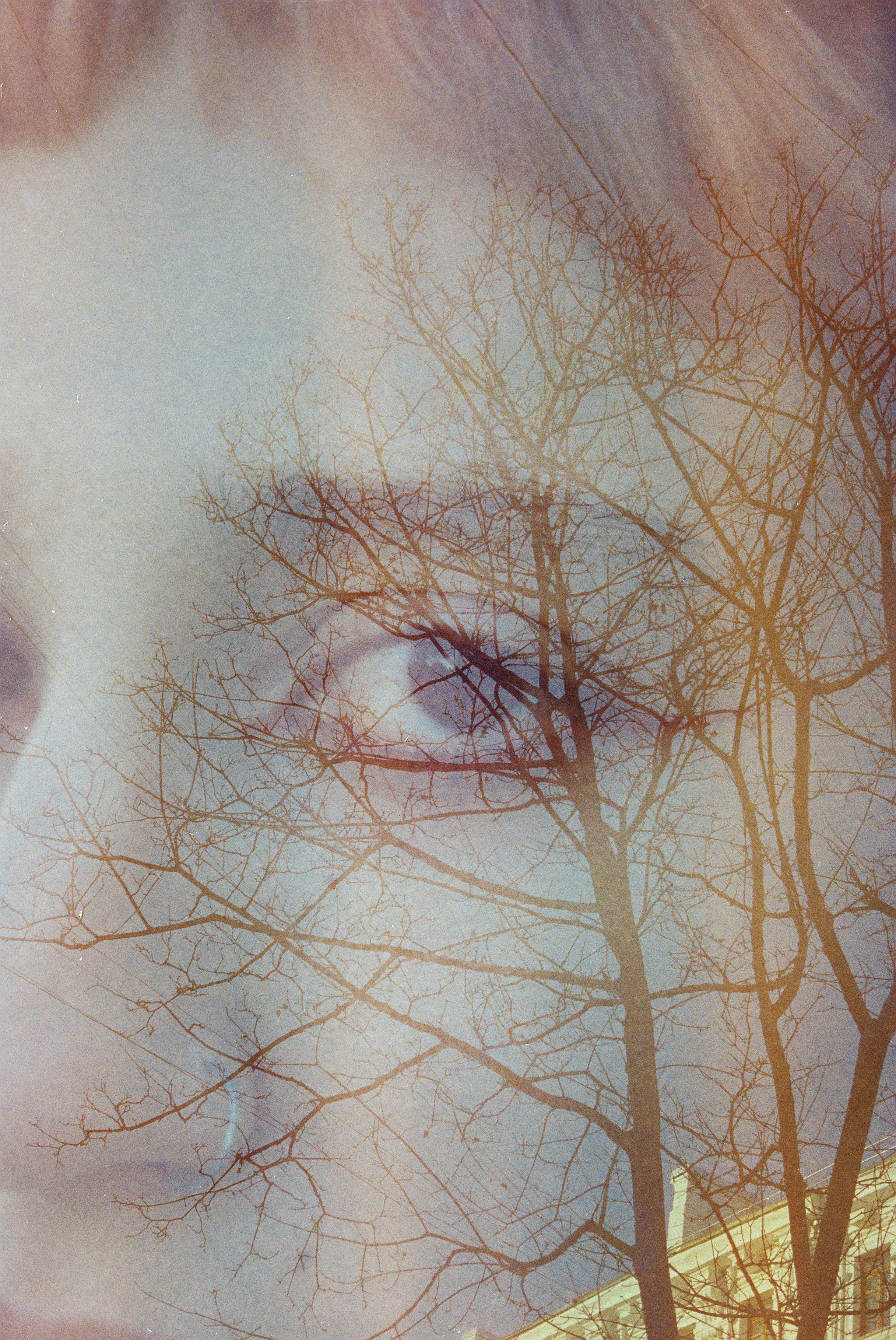 Просроченная пленка Kodak. Портрет девушки, портрет на закате, пленочный фотограф, двойная экспозиция, портретный фотограф москва