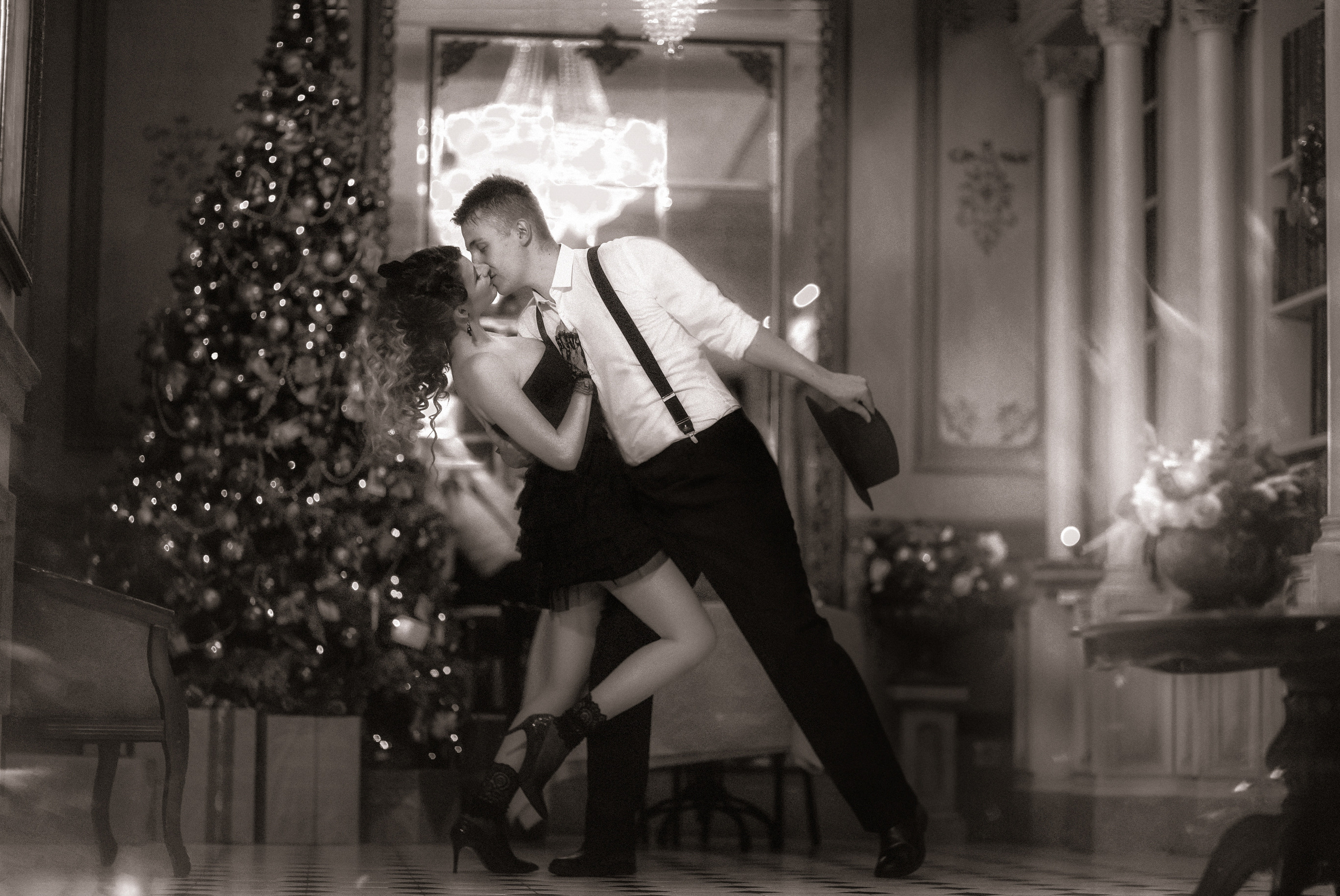 Новогодняя фотосессия в стиле ретро. Фотограф женский и мужской портрет Санкт-Петербург