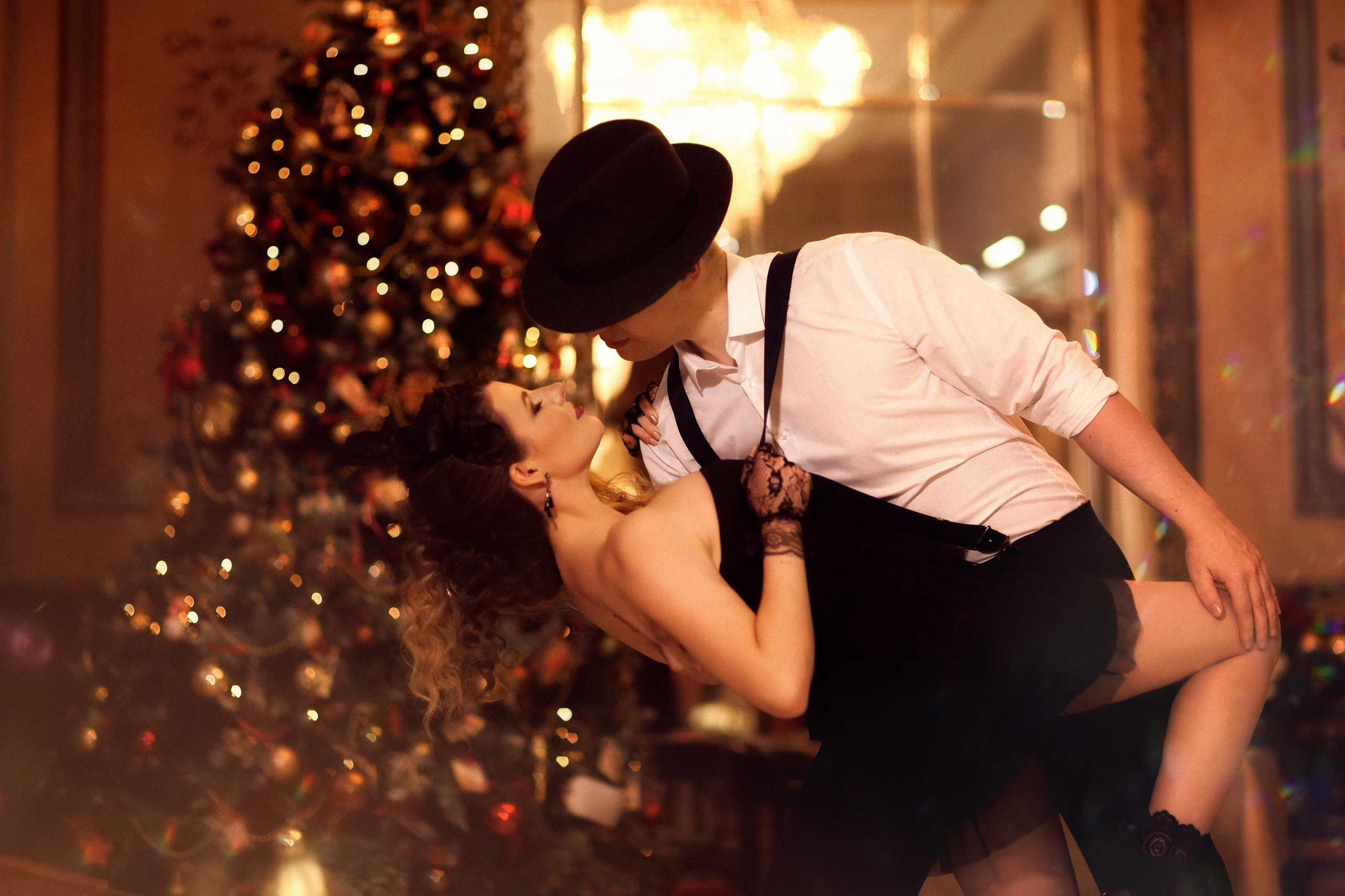 Новогодняя фотосессия в стиле ретро. Фотограф женский и мужской портрет Санкт-Петербург