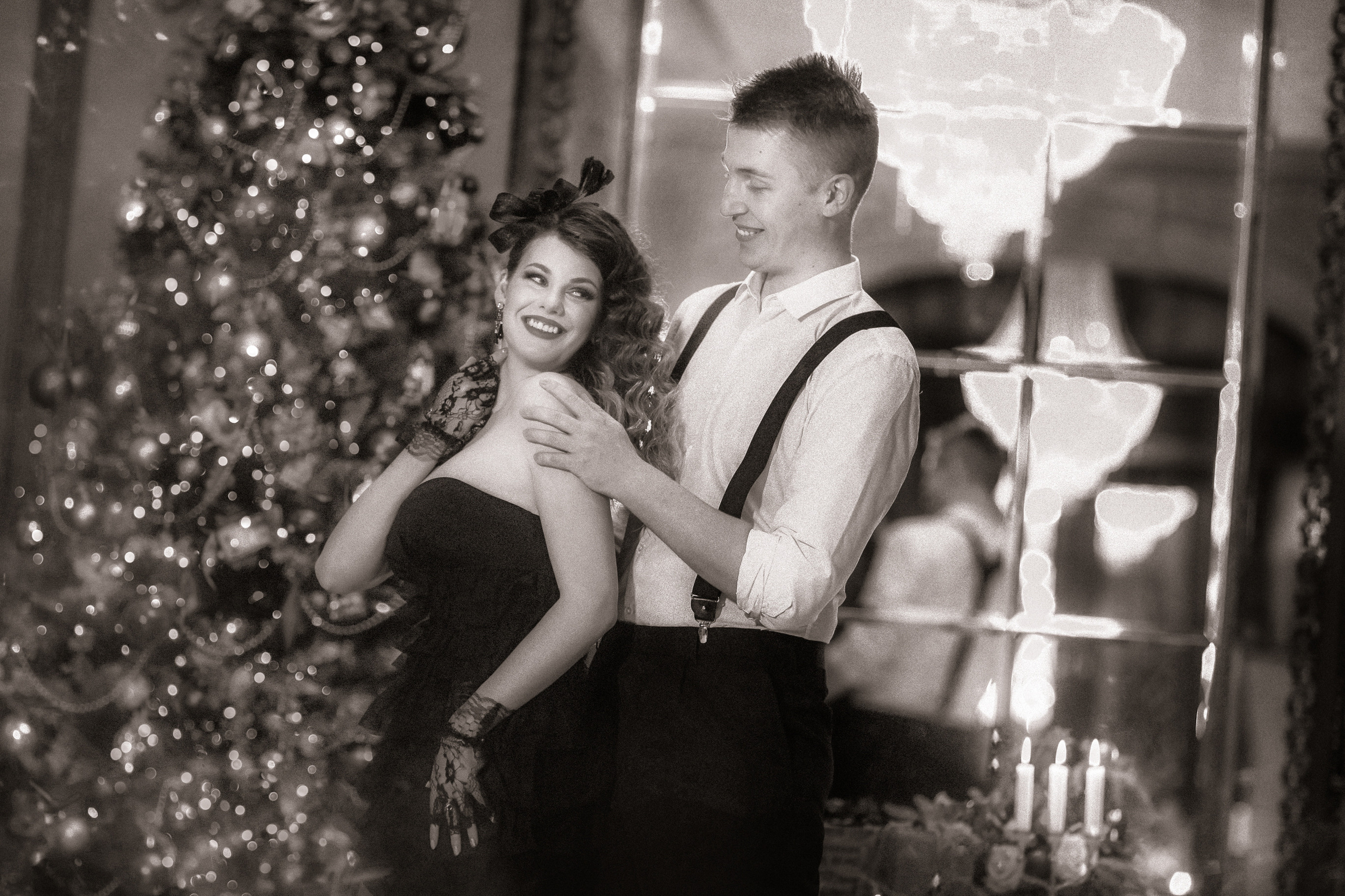 Новогодняя фотосессия в стиле ретро. Фотограф женский и мужской портрет Санкт-Петербург