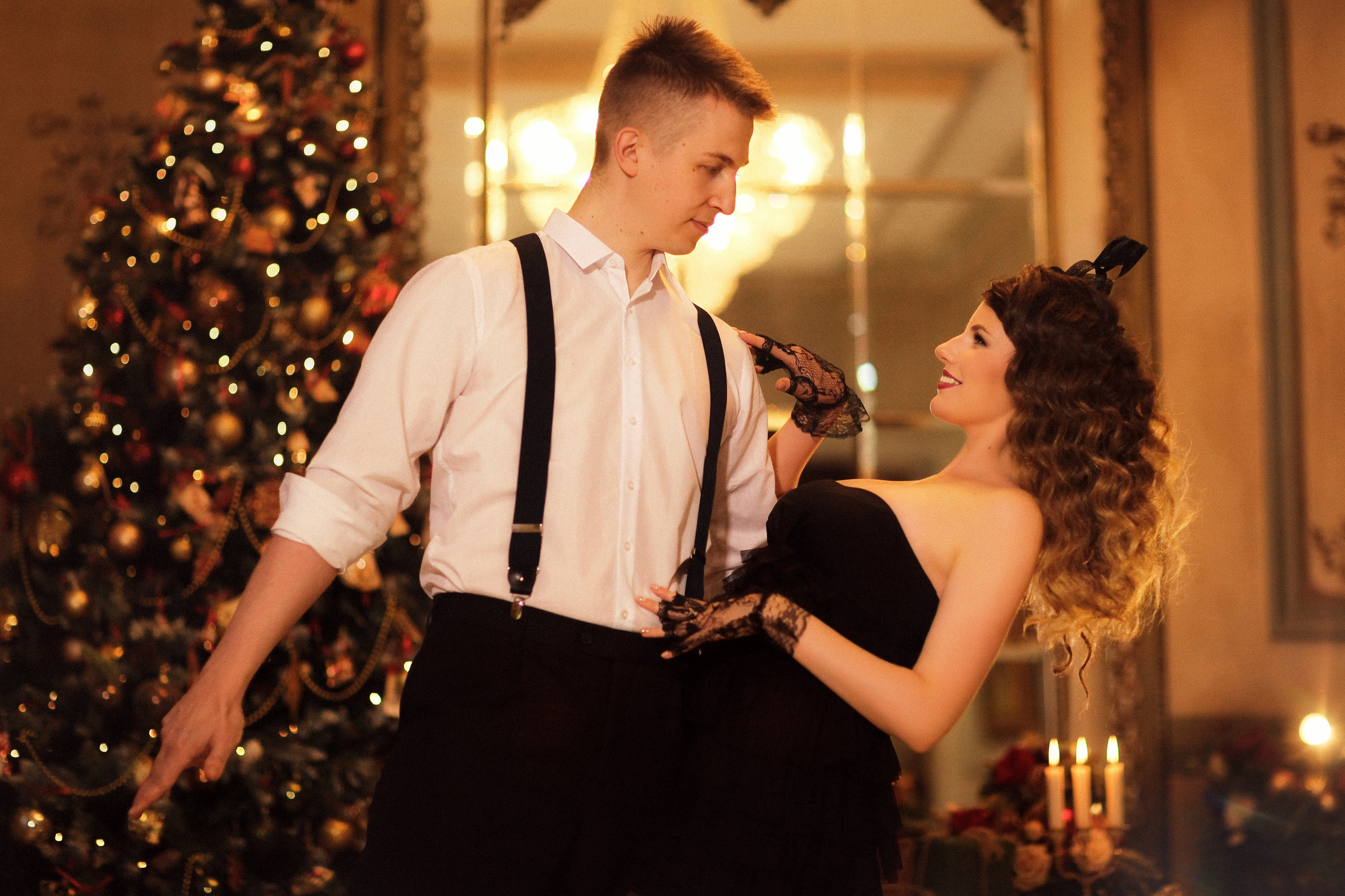 Новогодняя фотосессия в стиле ретро. Фотограф женский и мужской портрет Санкт-Петербург