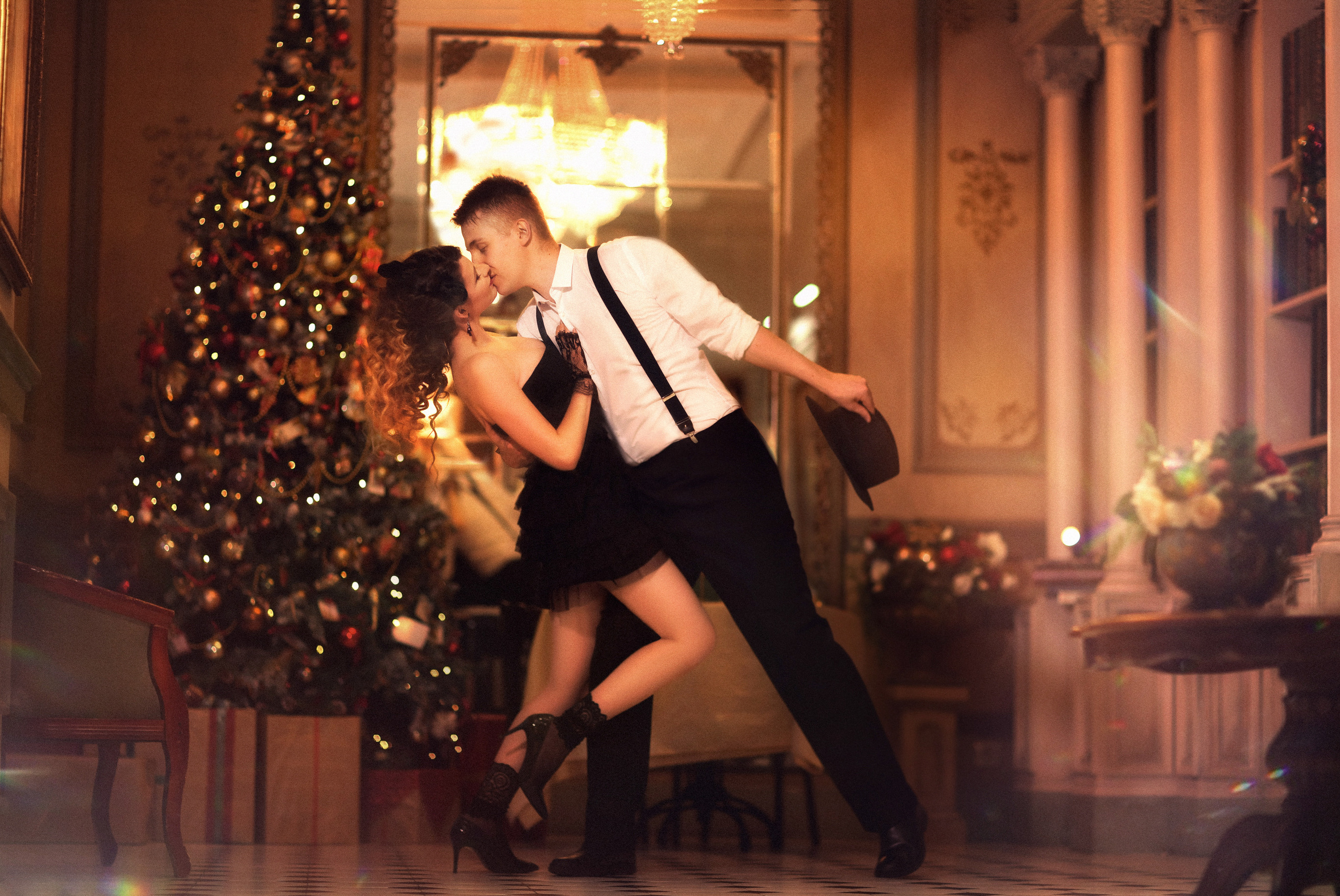 Новогодняя фотосессия в стиле ретро. Фотограф женский и мужской портрет Санкт-Петербург