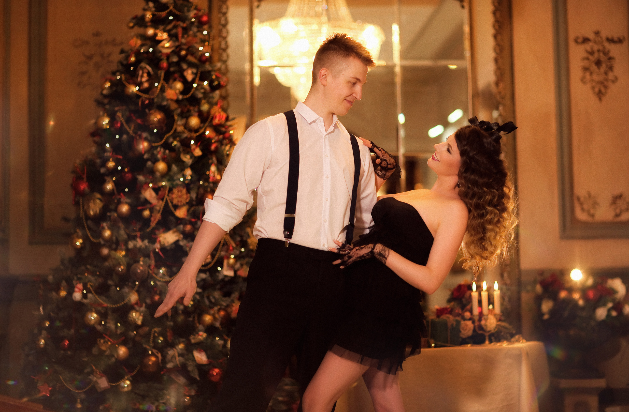 Новогодняя фотосессия в стиле ретро. Фотограф женский и мужской портрет Санкт-Петербург