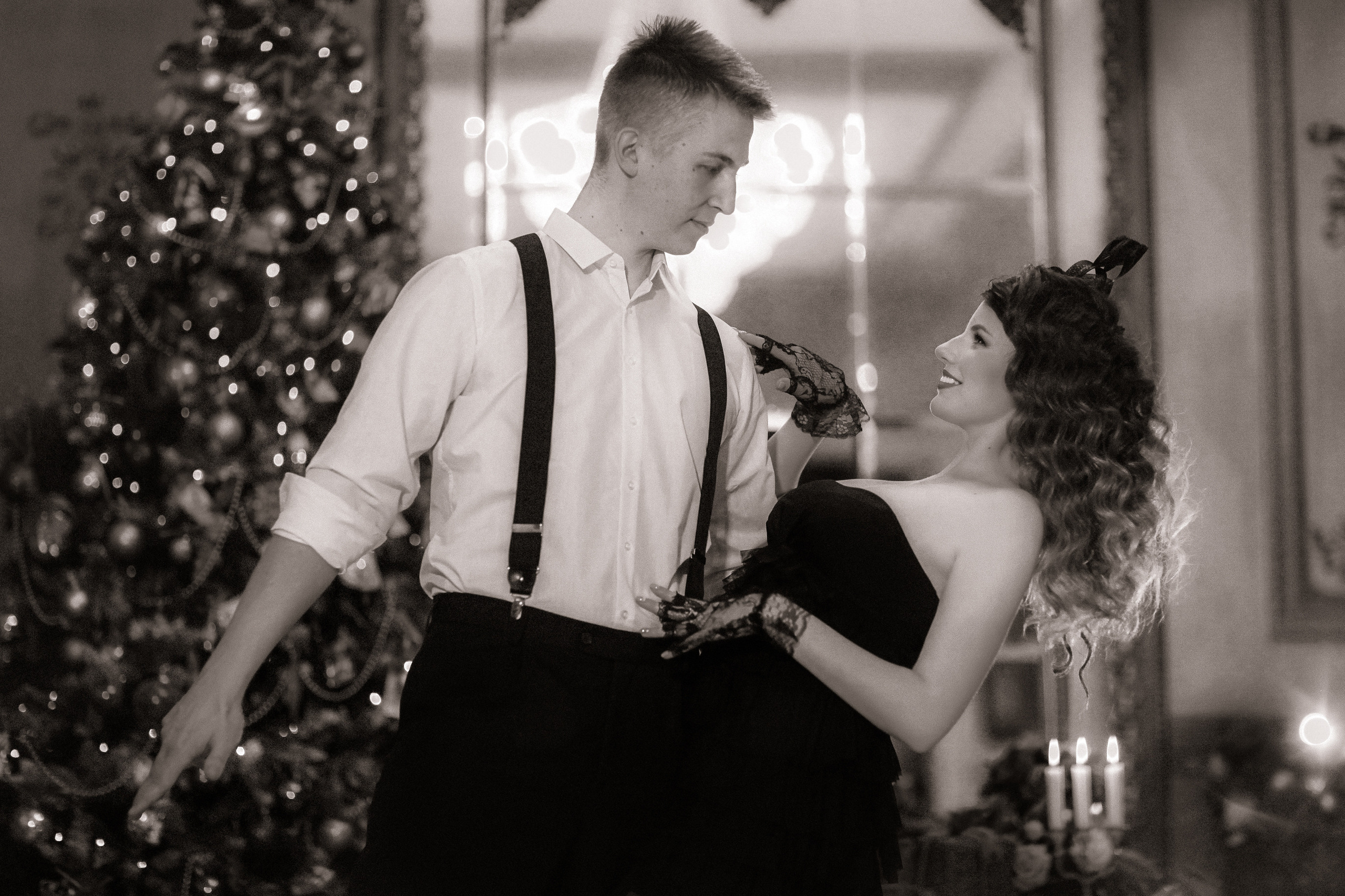 Новогодняя фотосессия в стиле ретро. Фотограф женский и мужской портрет Санкт-Петербург