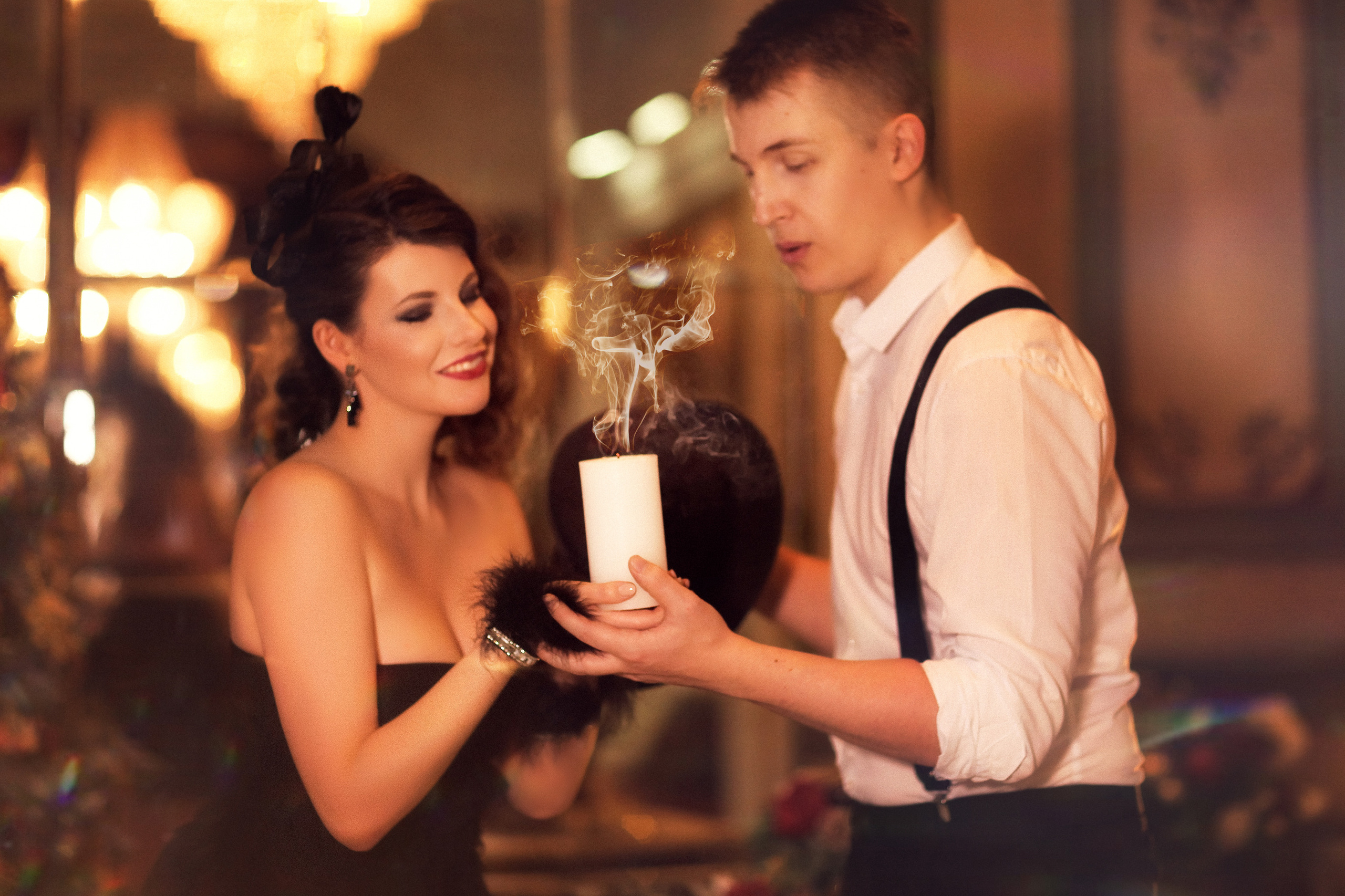 Новогодняя фотосессия в стиле ретро. Фотограф женский и мужской портрет Санкт-Петербург