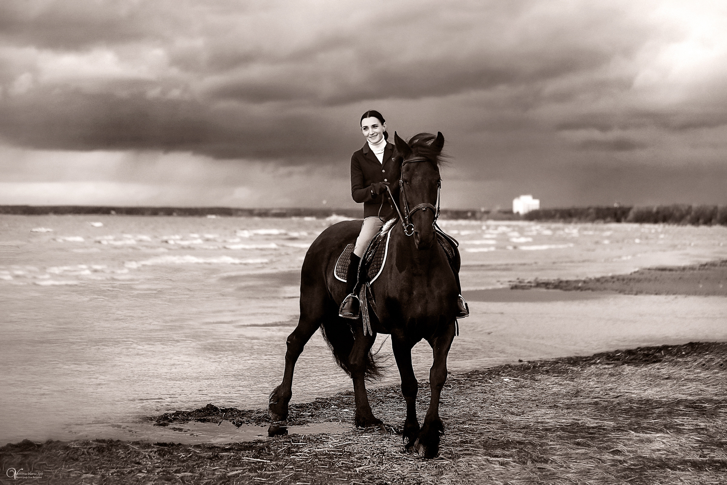 Осенняя съемка с лошадью В СПБ. Фотограф женский и мужской портрет Санкт-Петербург