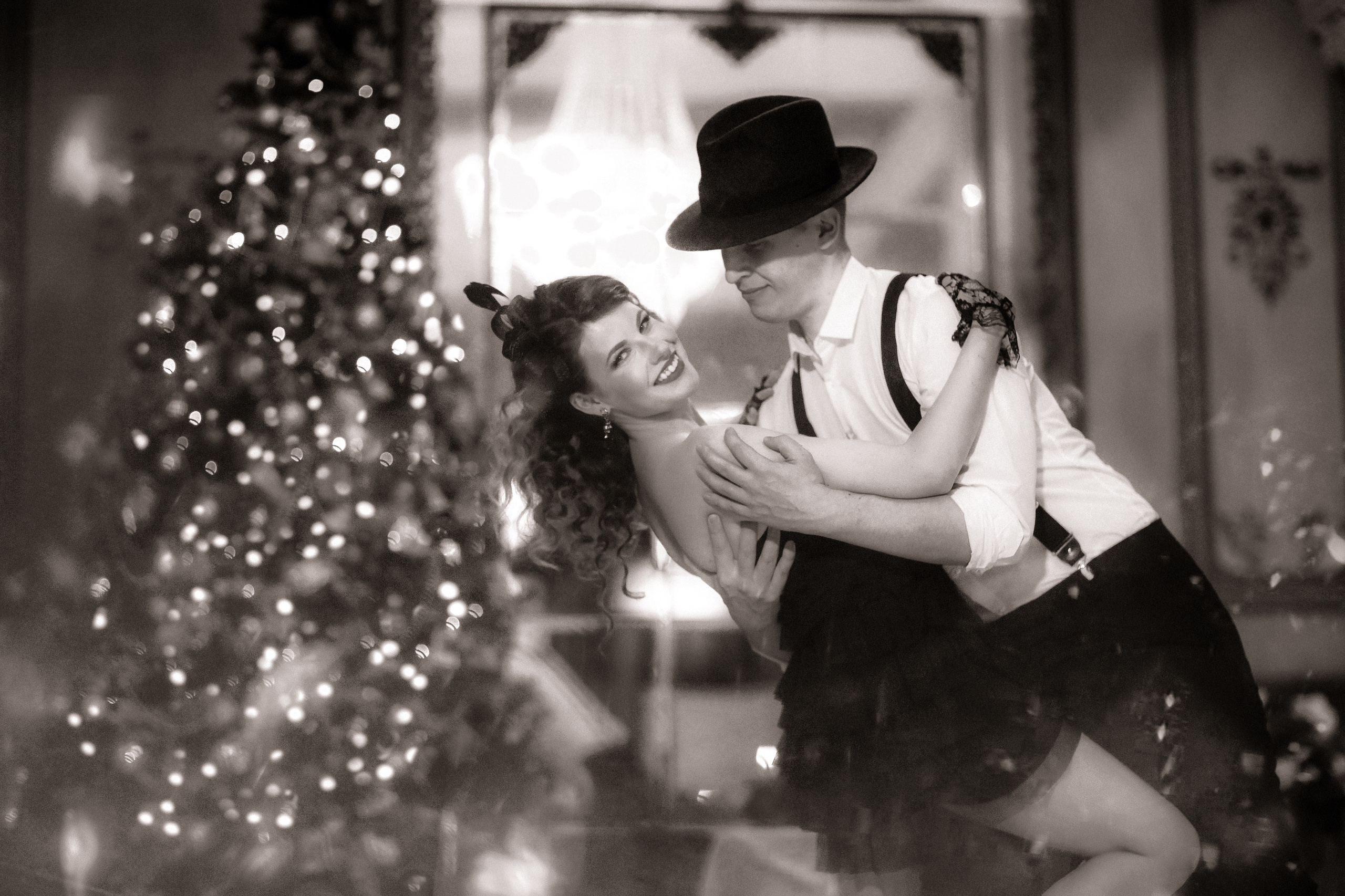 Новогодняя фотосессия в стиле ретро. Фотограф женский и мужской портрет Санкт-Петербург