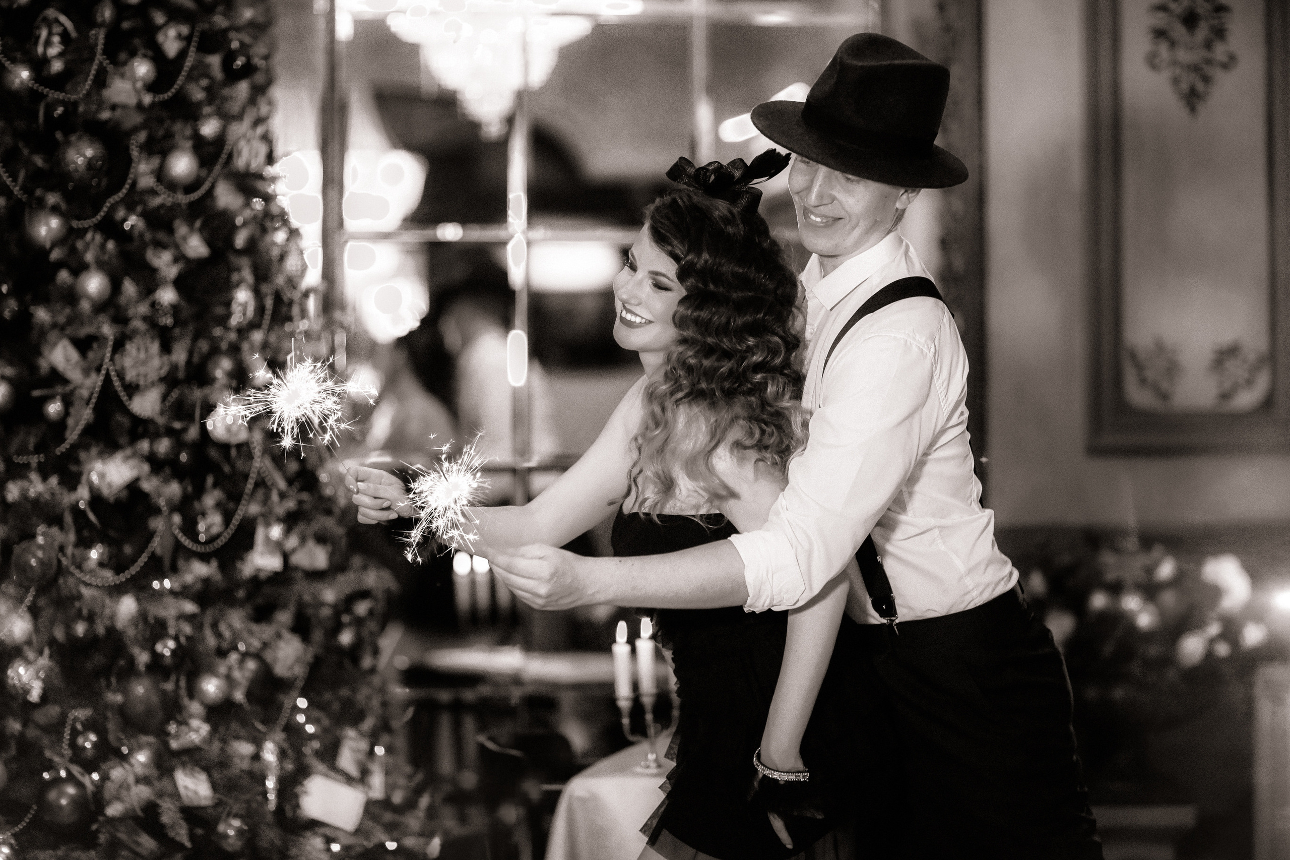 Новогодняя фотосессия в стиле ретро. Фотограф женский и мужской портрет Санкт-Петербург