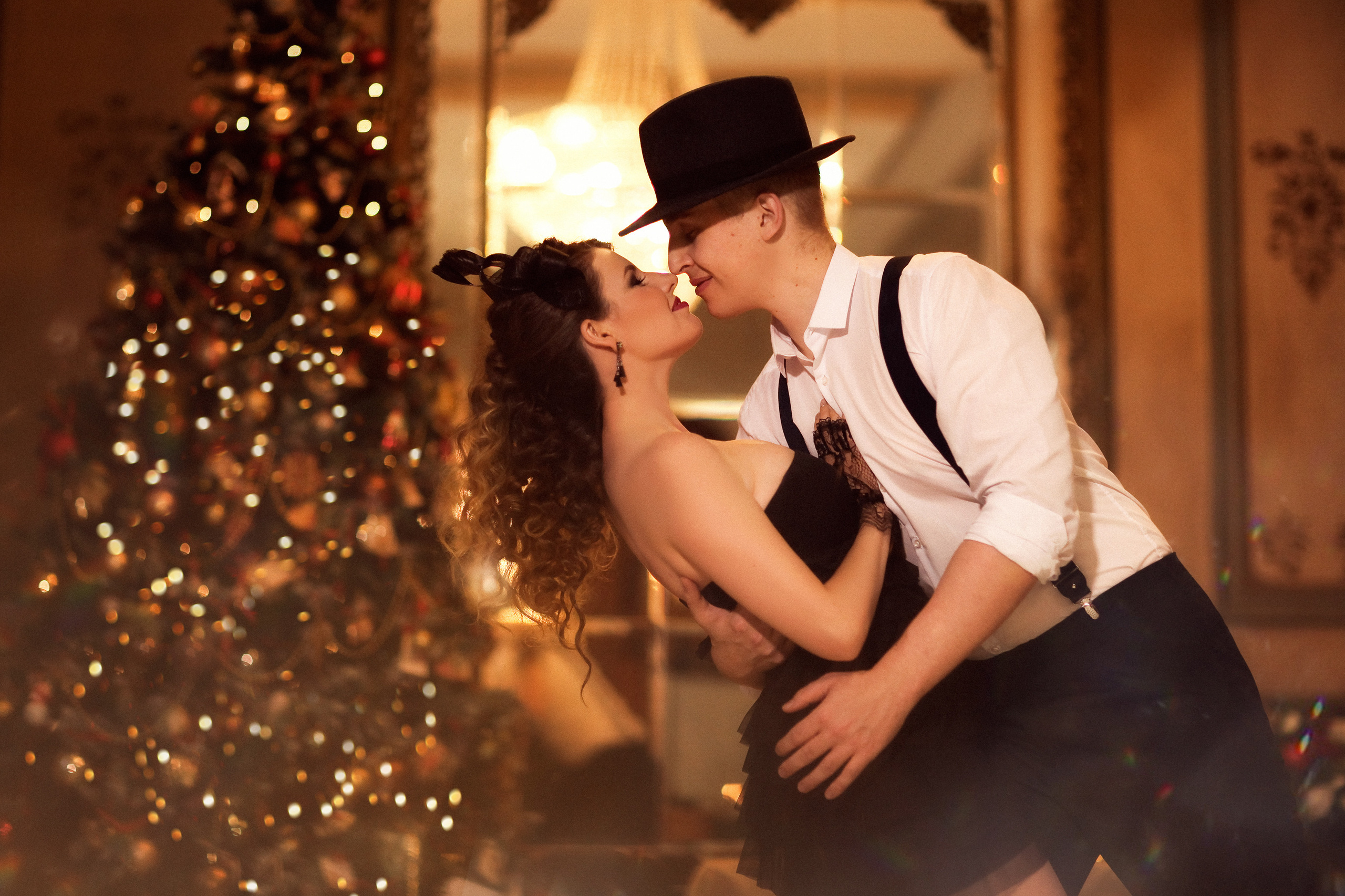 Новогодняя фотосессия в стиле ретро. Фотограф женский и мужской портрет Санкт-Петербург