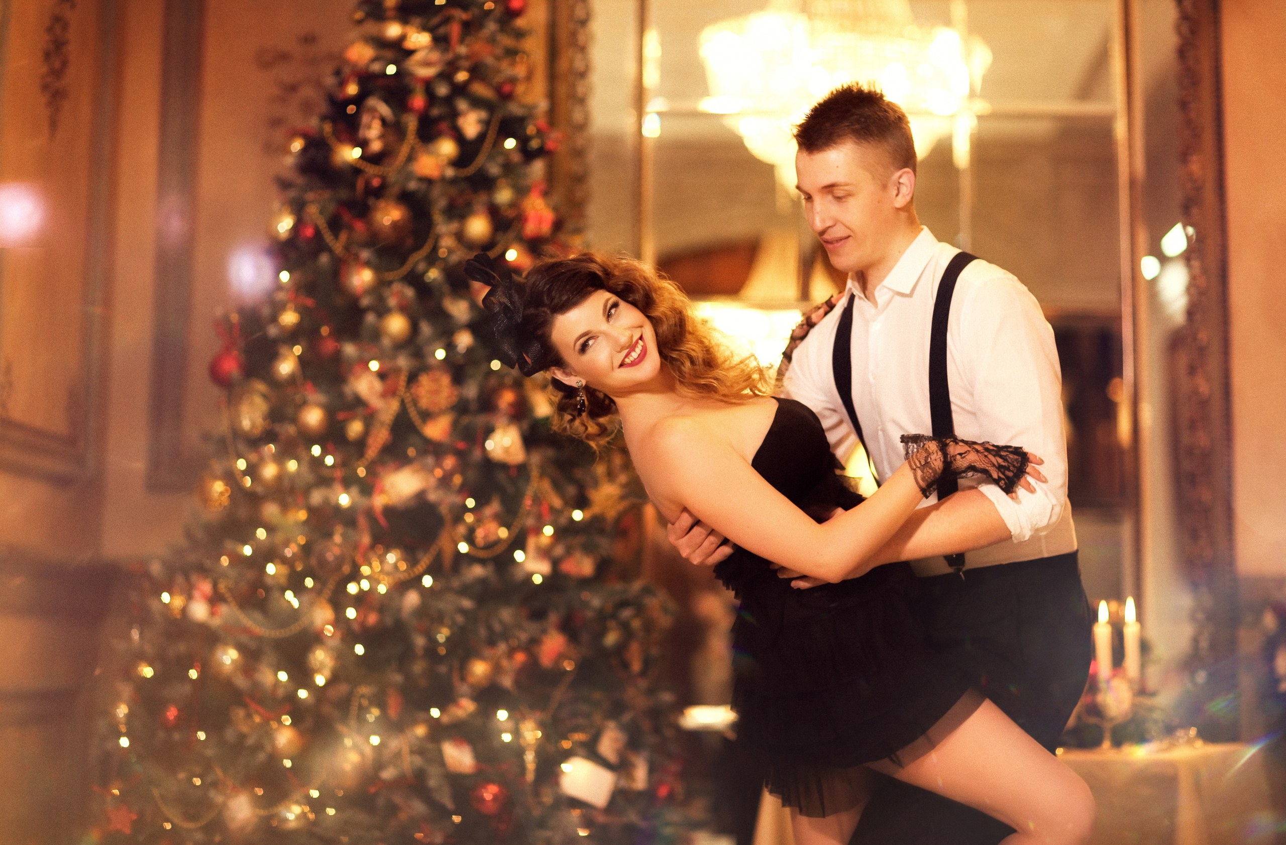 Новогодняя фотосессия в стиле ретро. Фотограф женский и мужской портрет Санкт-Петербург