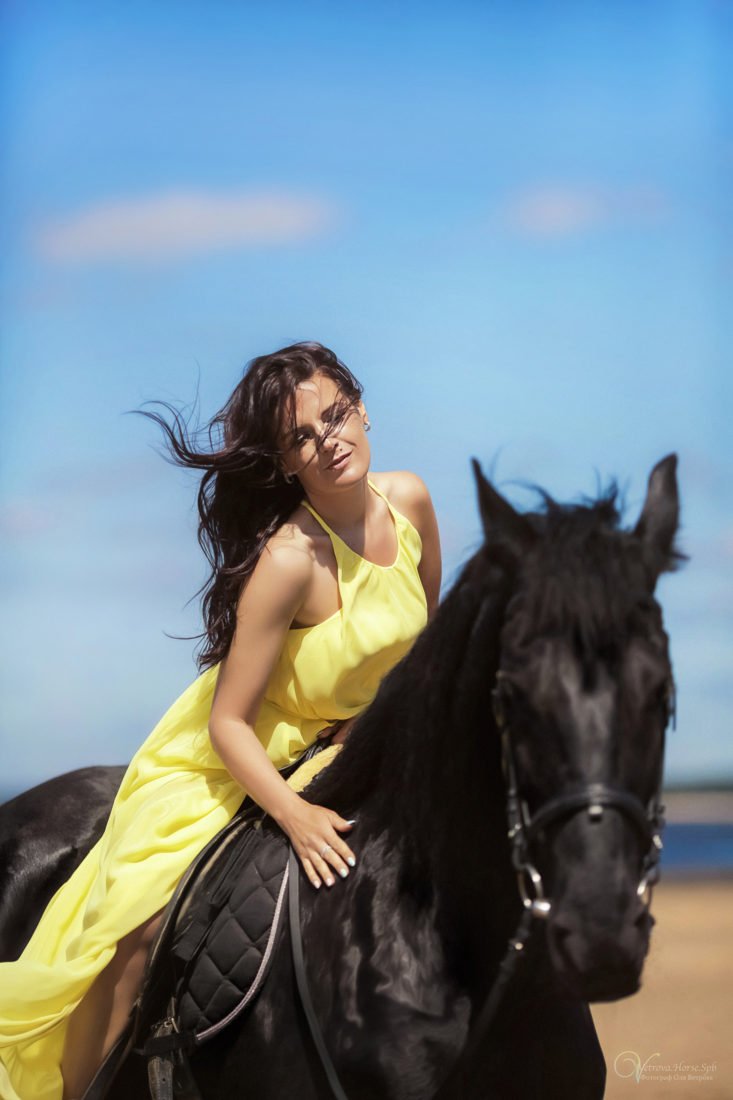 Фотосессия  с двумя конями в Санкт-Петербурге. Фотограф женский и мужской портрет Санкт-Петербург