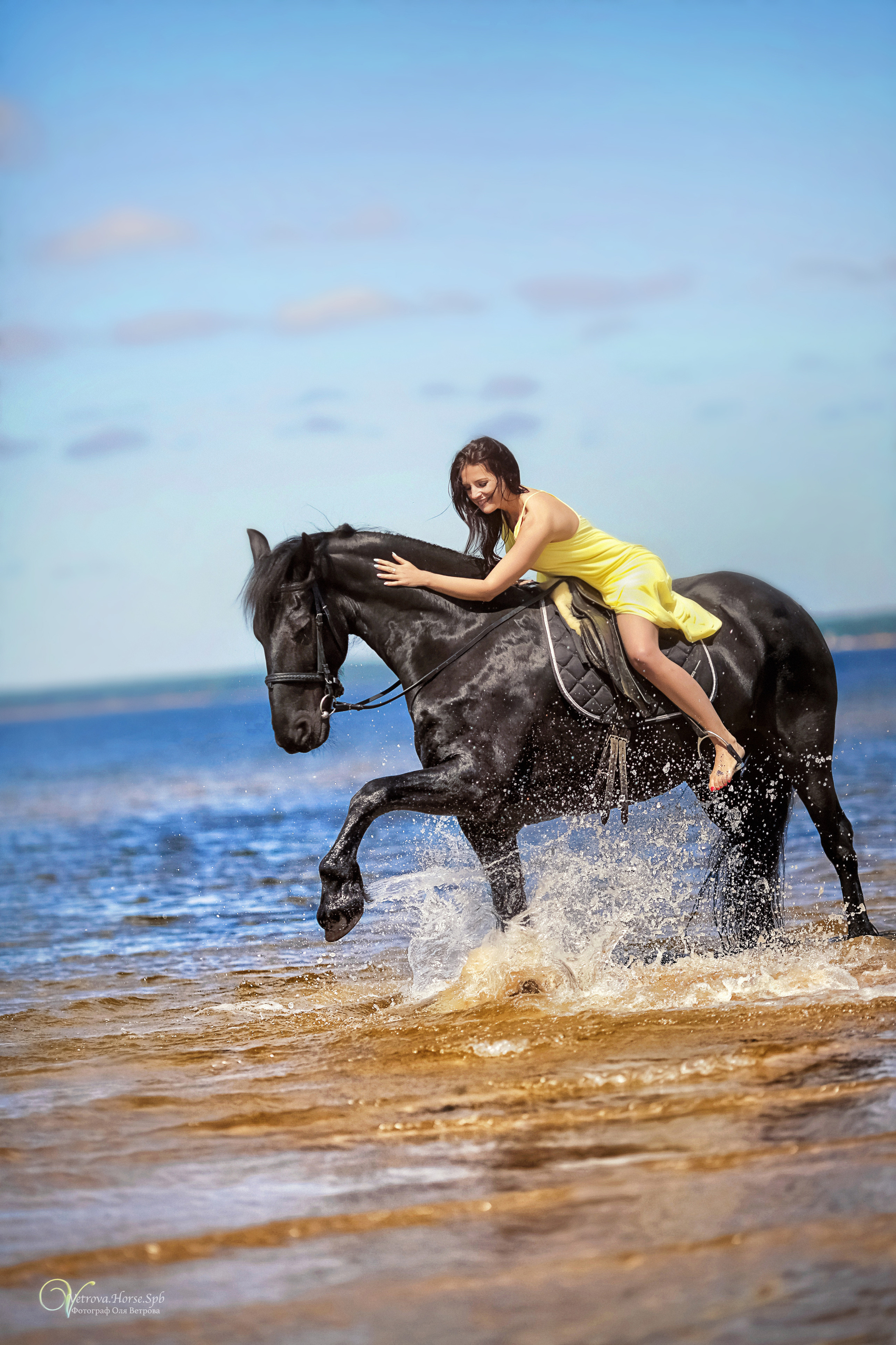 Фотосессия  с двумя конями в Санкт-Петербурге. Фотограф женский и мужской портрет Санкт-Петербург