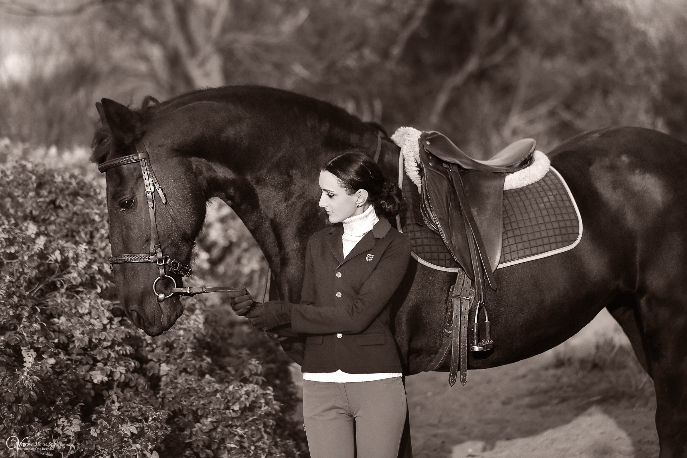 Осенняя съемка с лошадью В СПБ. Фотограф женский и мужской портрет Санкт-Петербург