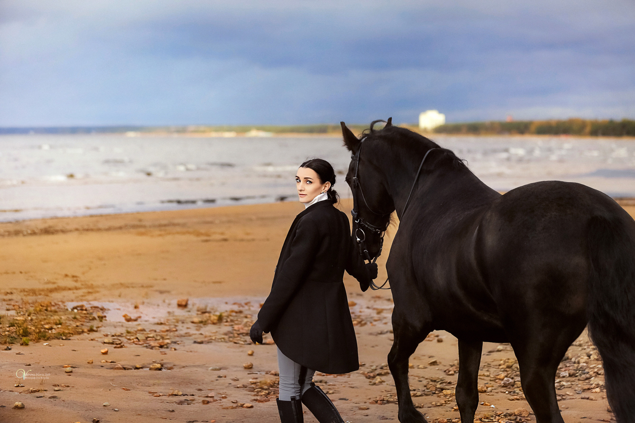 Осенняя съемка с лошадью В СПБ. Фотограф женский и мужской портрет Санкт-Петербург