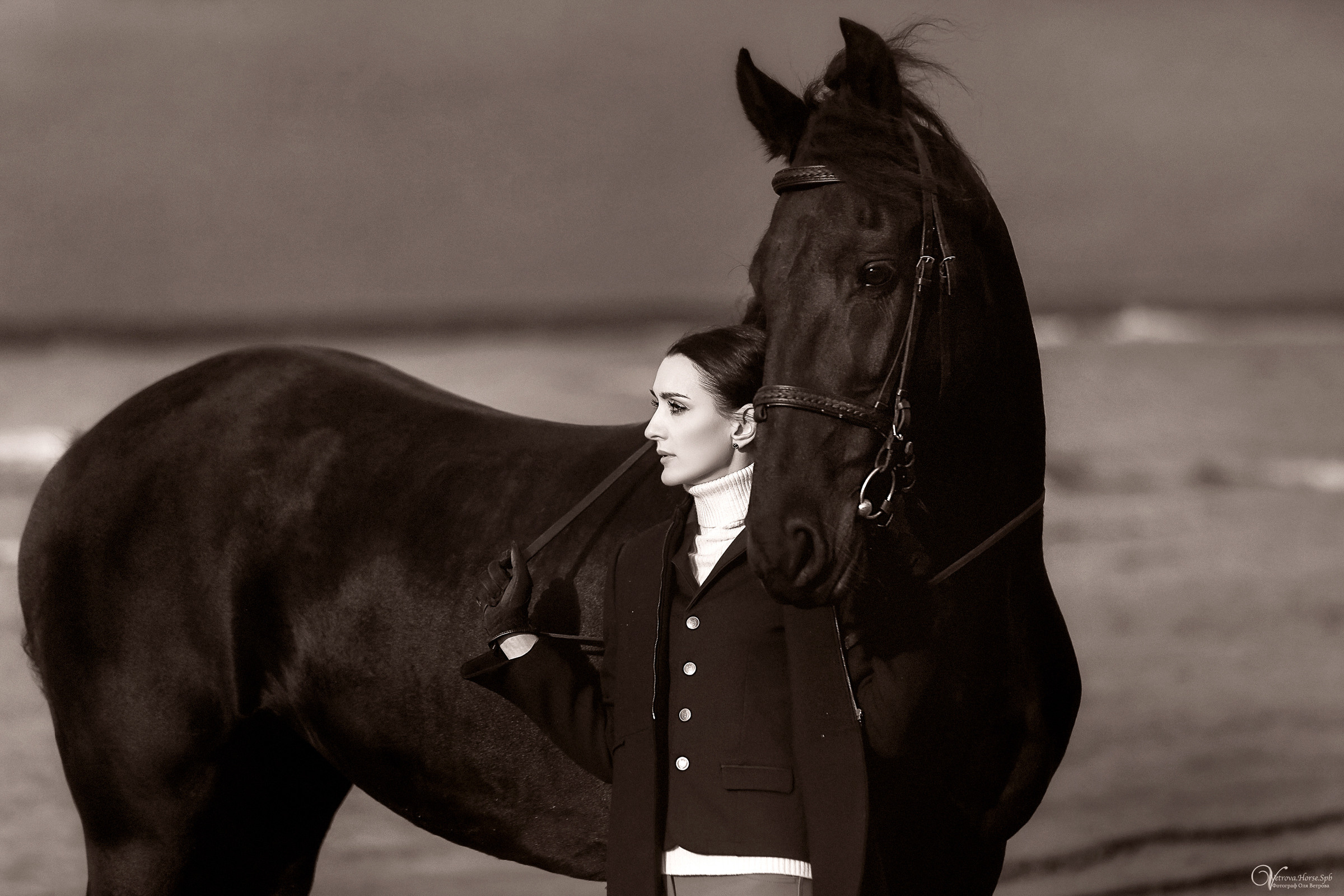 Осенняя съемка с лошадью В СПБ. Фотограф женский и мужской портрет Санкт-Петербург