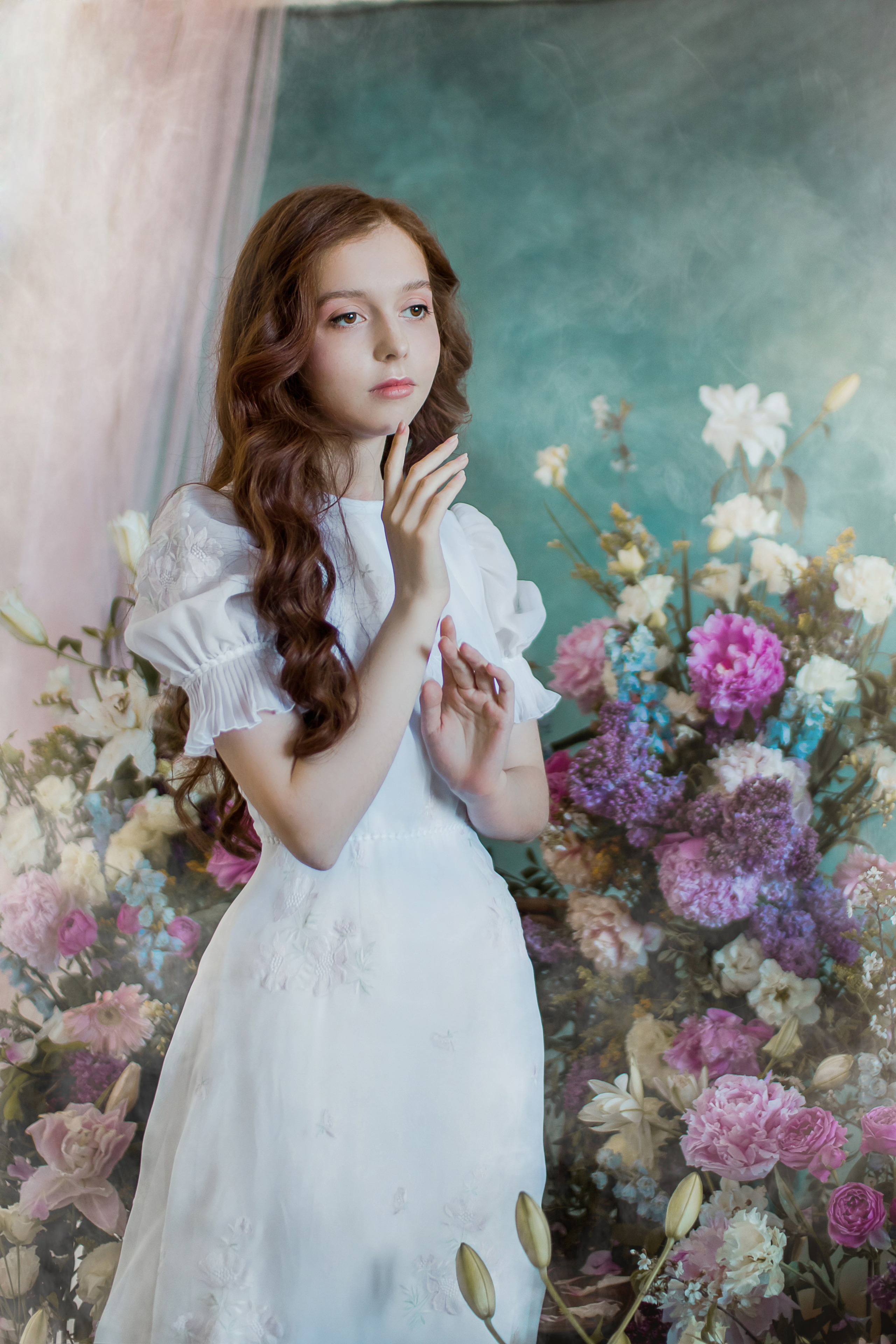 Девушка в цветах