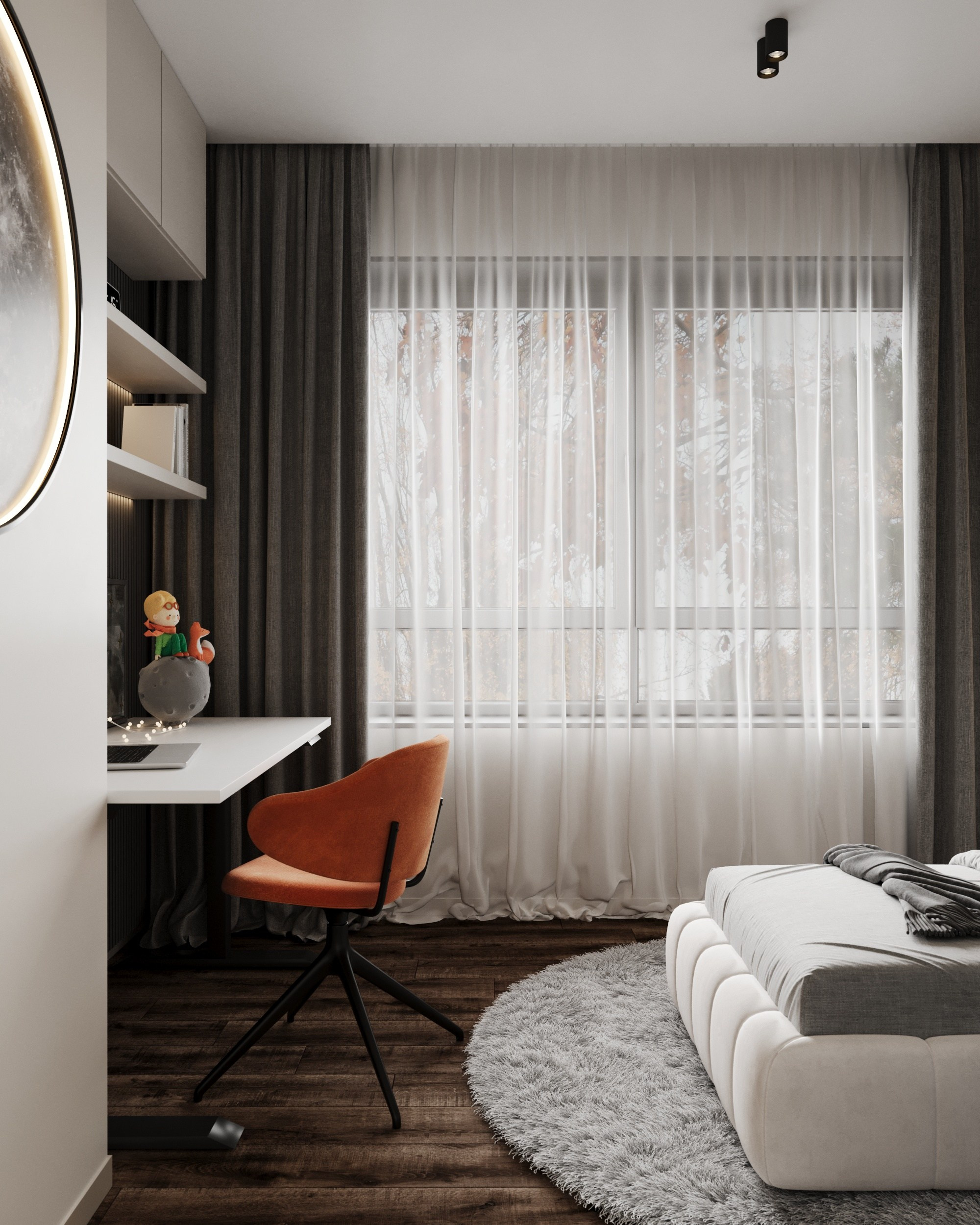 Tangerine loft. Дизайн интерьера | 3D визуализация | Миланская Марина