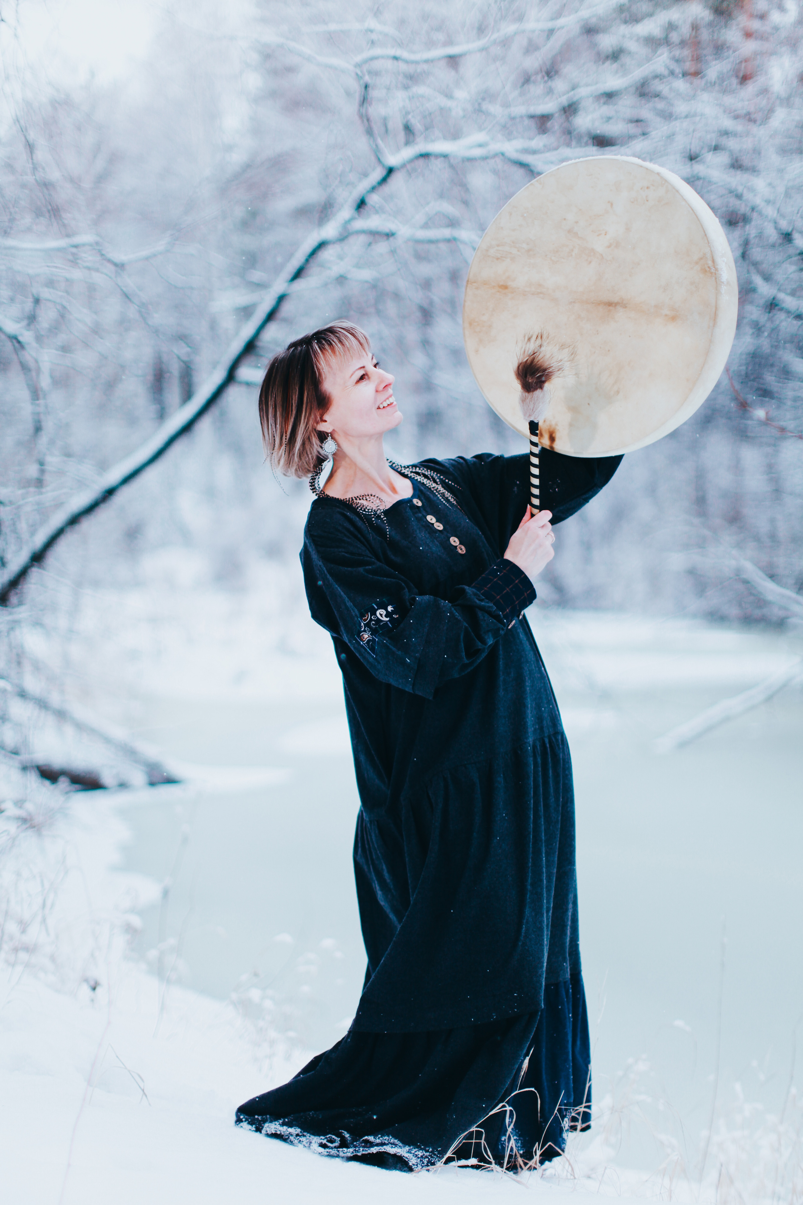 Шаманский бубен. Она. Портретный арт-фотограф в Екатеринбурге Алена Нестерова