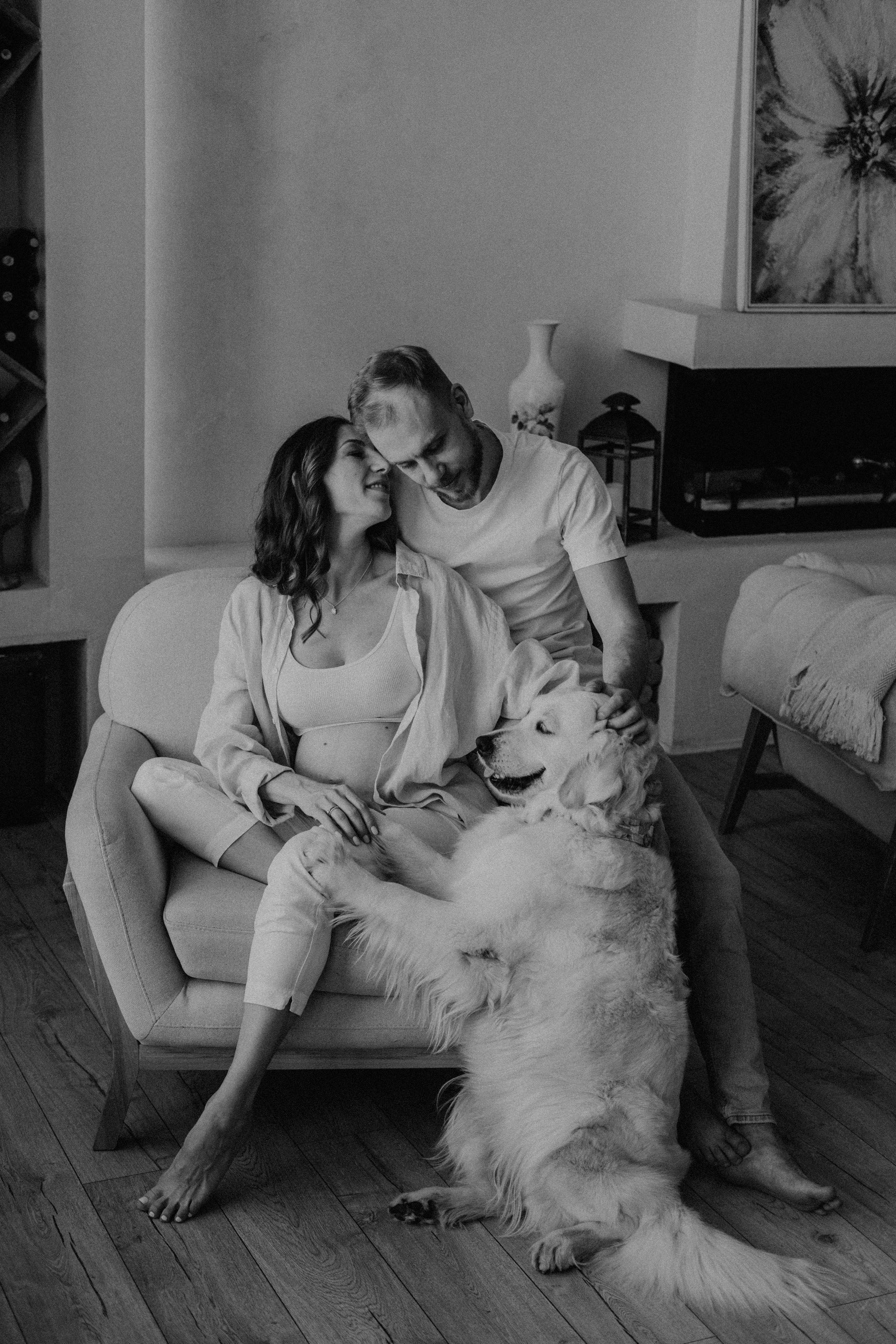 Фотосессия беременности с собакой. Семейный фотограф в Москве Кристина Маркос
